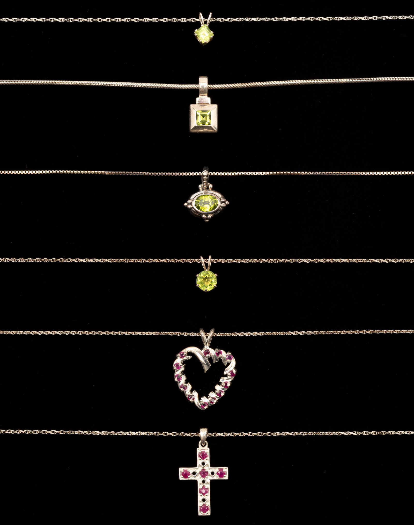 6 Sterling Necklaces (1 of 7)