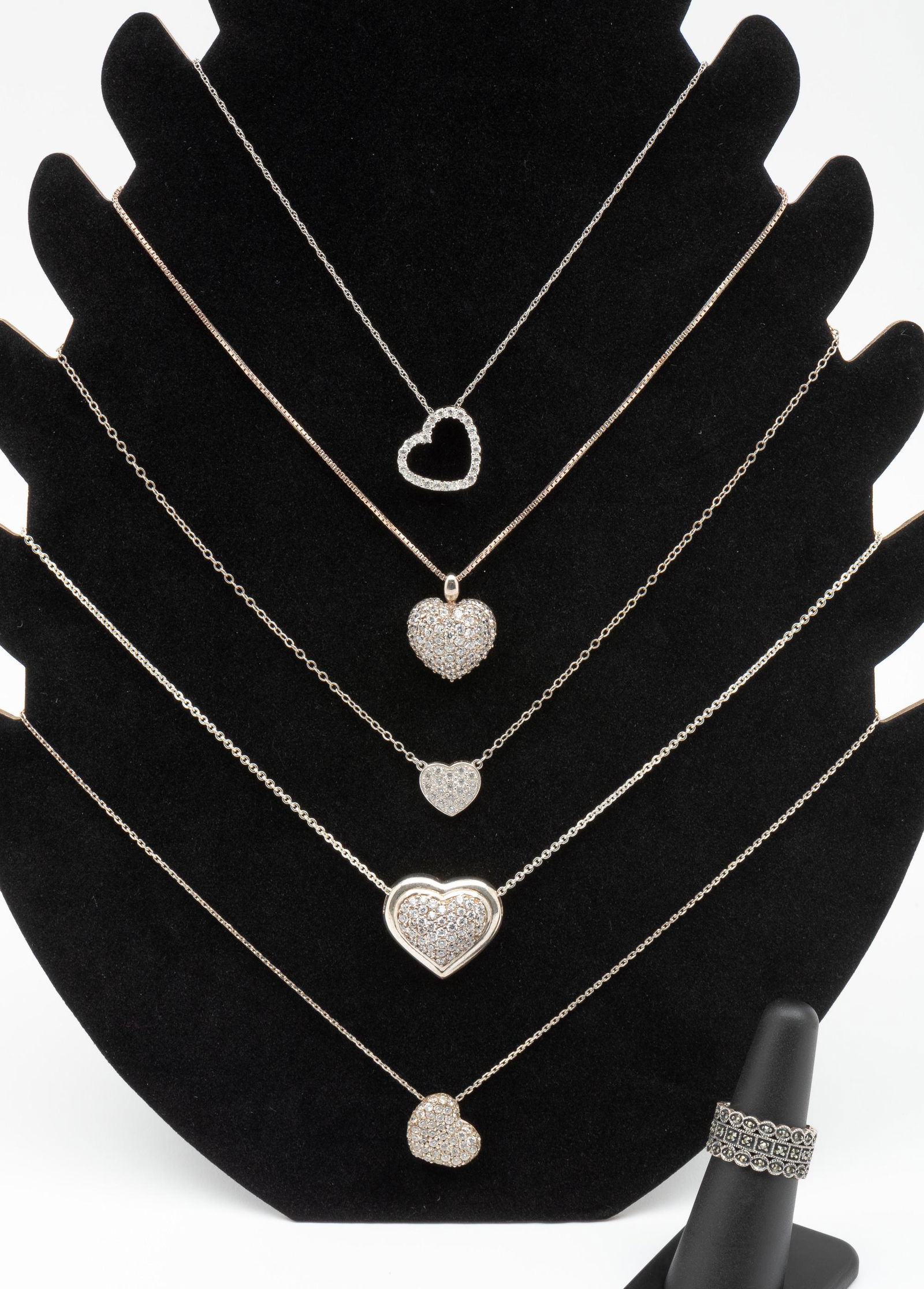 5 Sterling Necklaces and Ring (1 of 4)