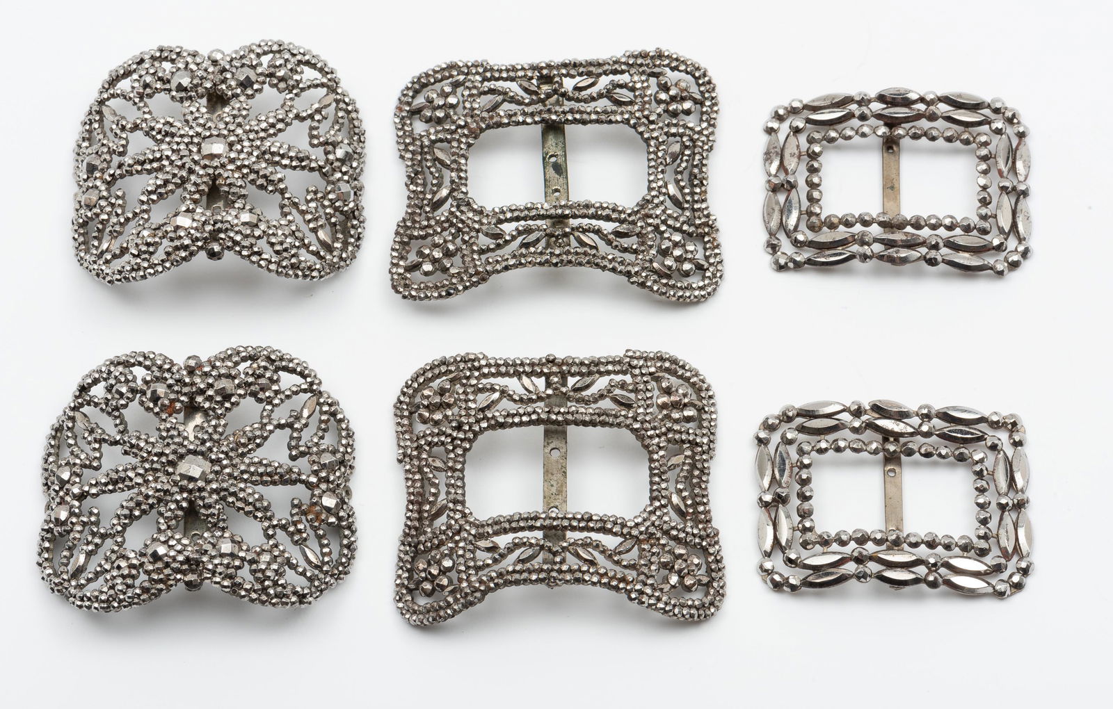 3 Pairs Cut Steel Shoe Buckles (1 of 7)