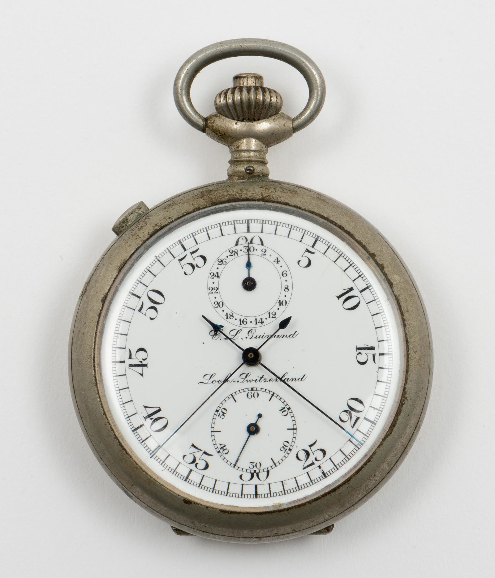 C.L. Guinand Split Chronograph Pocket Watch (1 of 4)