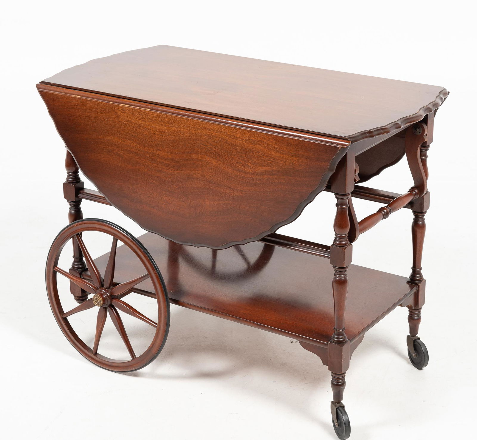 Imperial Mahogany Drop Side Tea Cart (1 of 5)