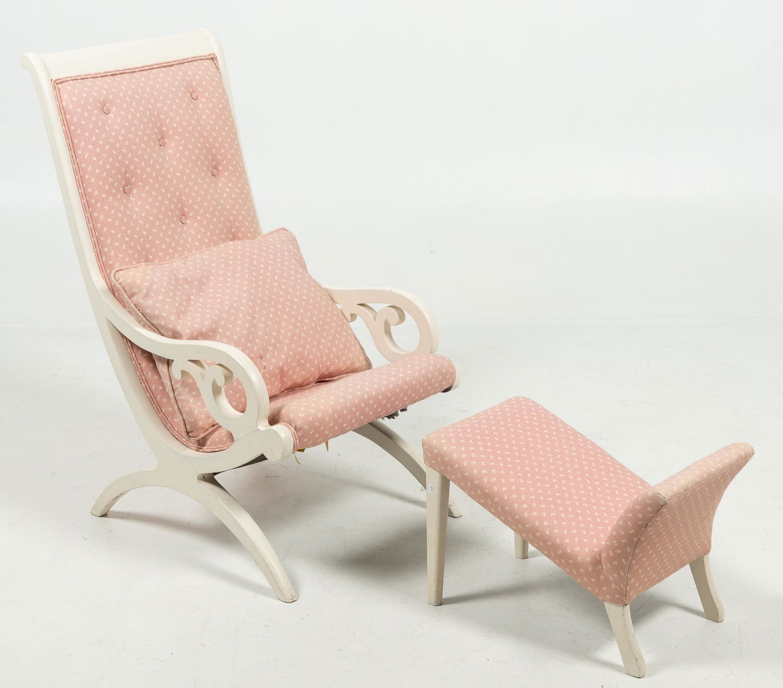 Upholstered Chair and Gout Stool (1 of 6)