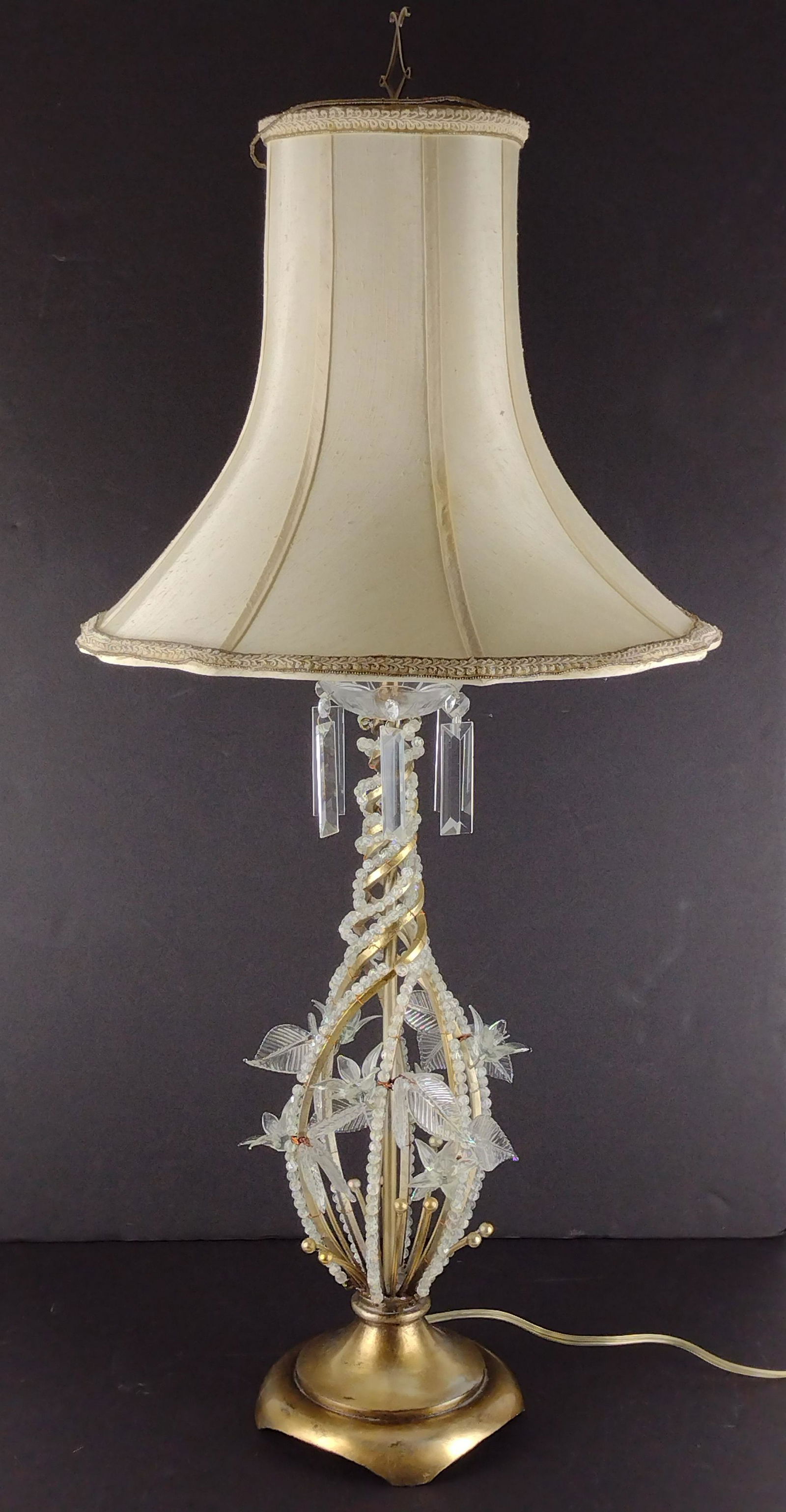 Brass and Beaded Lamp (1 of 2)