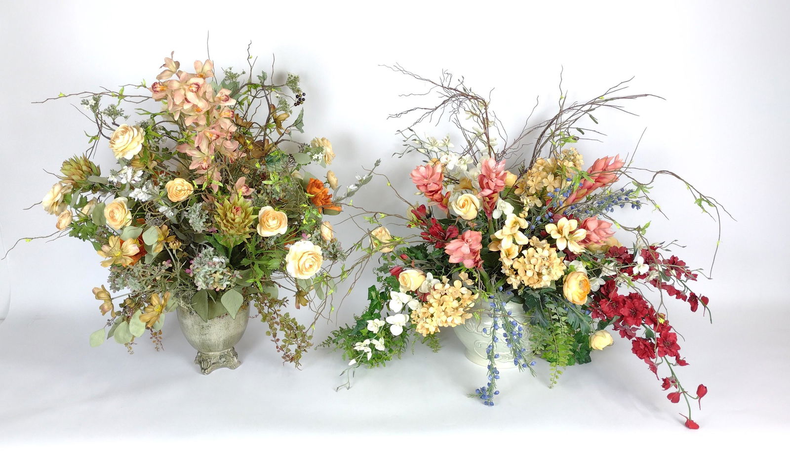 2 Large Silk Floral Arrangements (1 of 1)