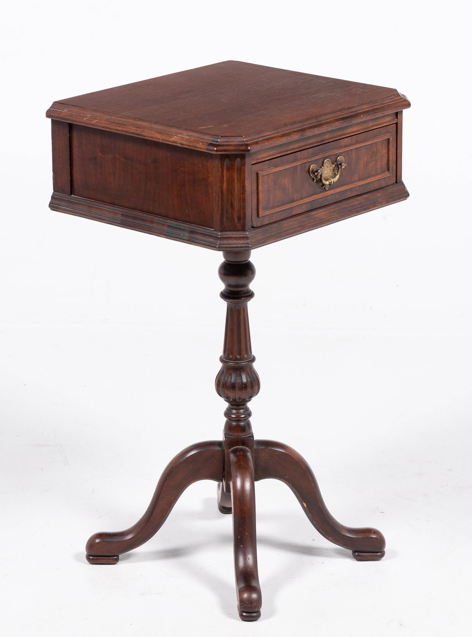 Single Drawer Table: 16" wide x 28" high x 14-1/4" deep. IMPORTANT: Before bidding, please read the terms and conditions. When you registered for the auction you agreed to these terms and will be required to comply with t