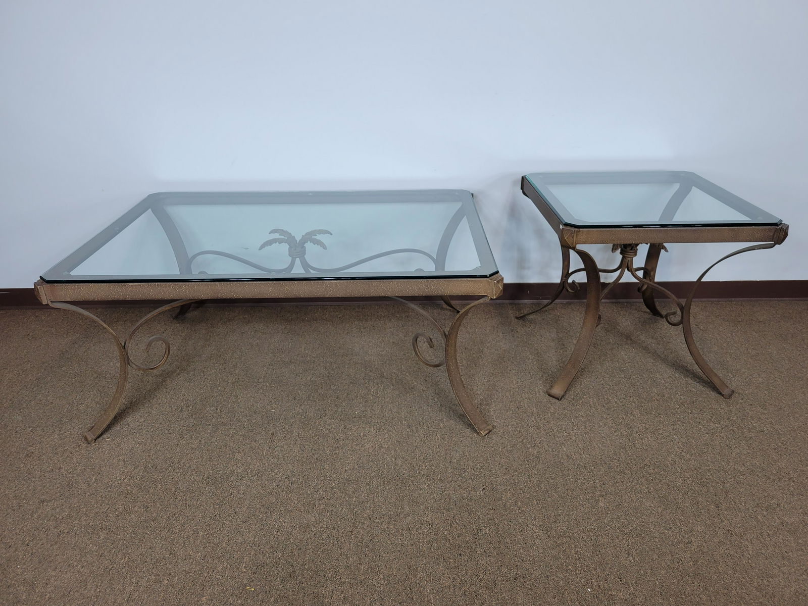 Glass Top Coffee & End Table (1 of 3)