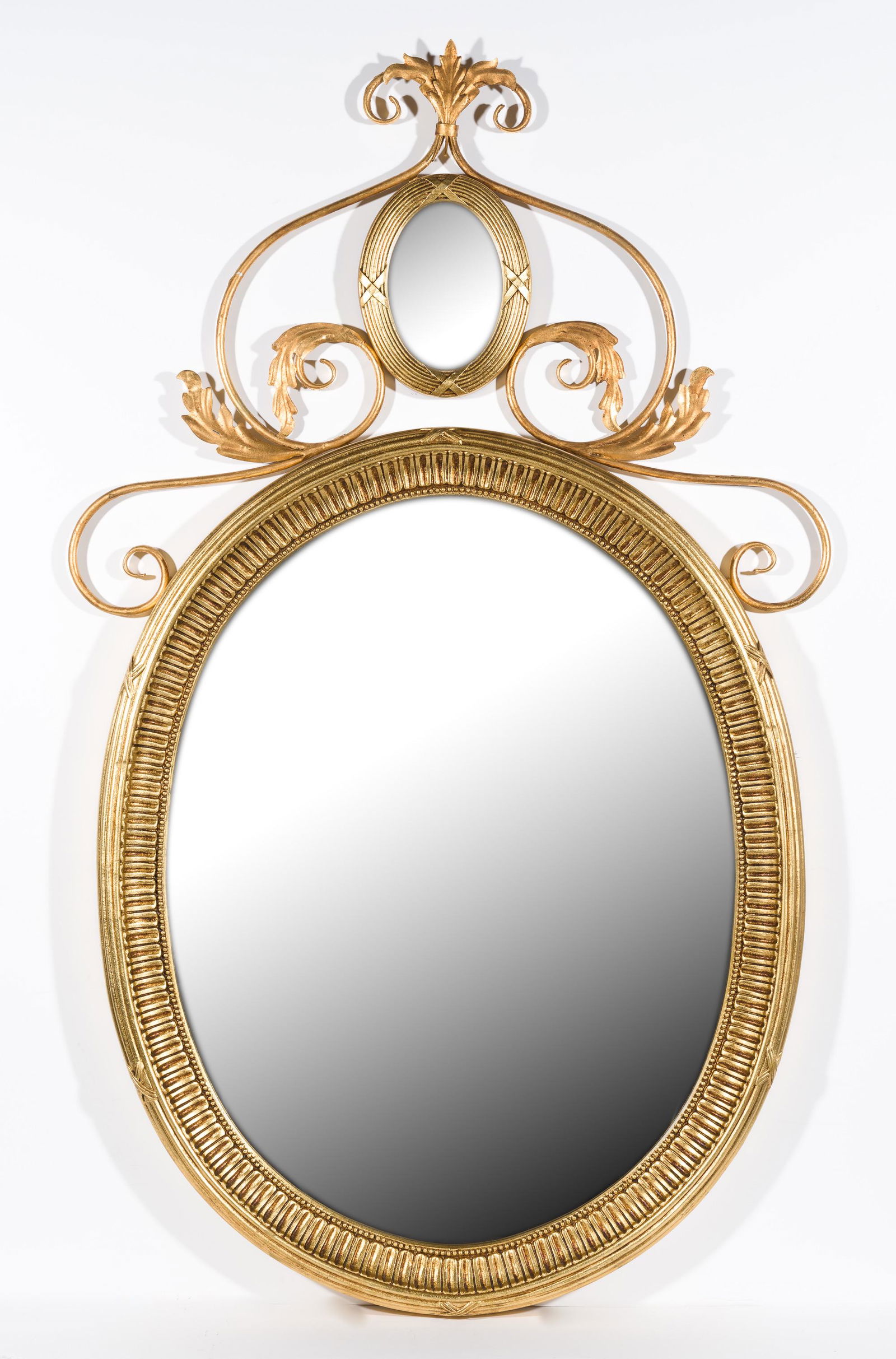 La Barge Oval Wall Mirror with Gilt Frame (1 of 4)