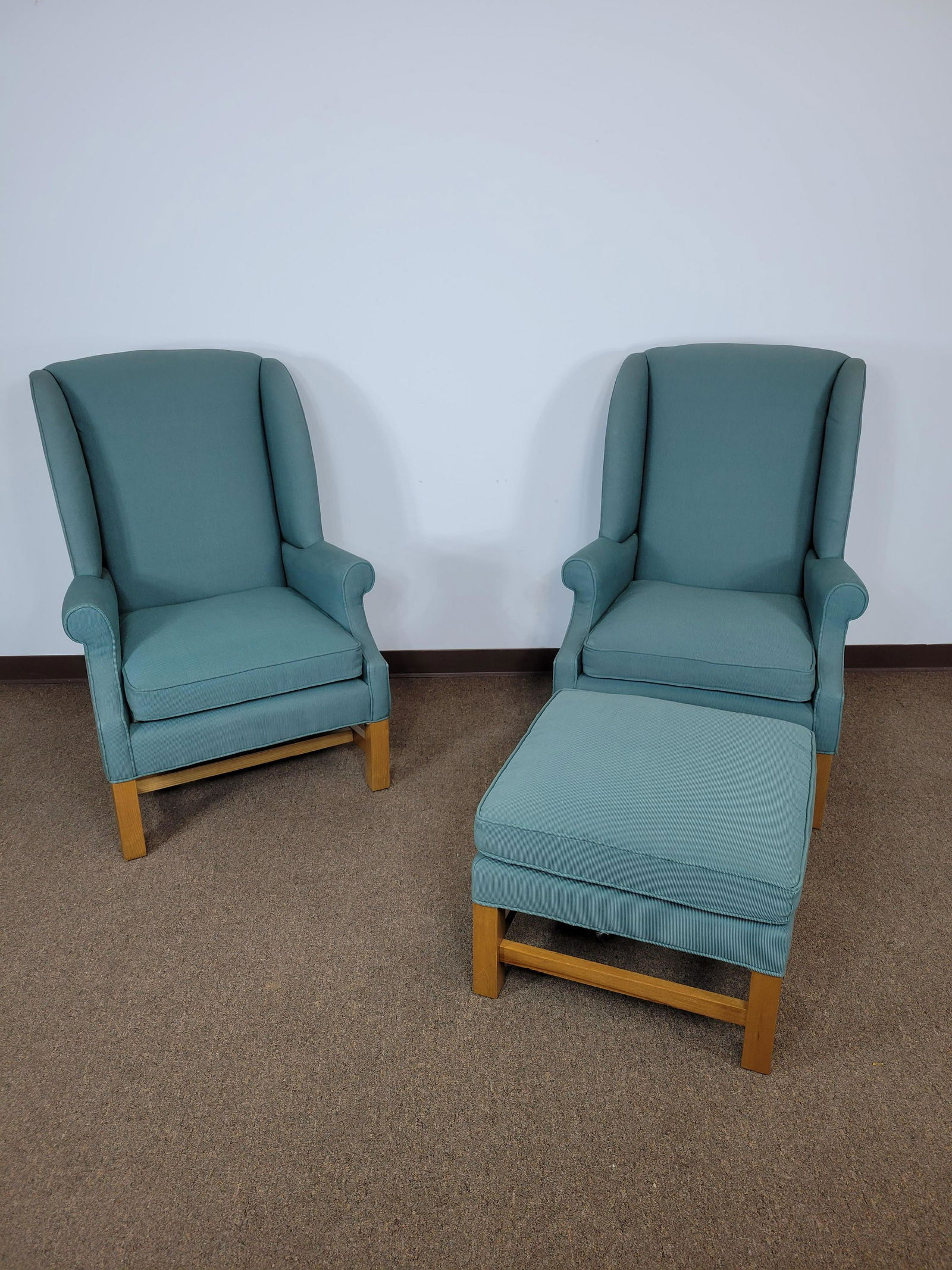 2 Wingback Chairs & Ottoman By Lee (1 of 5)