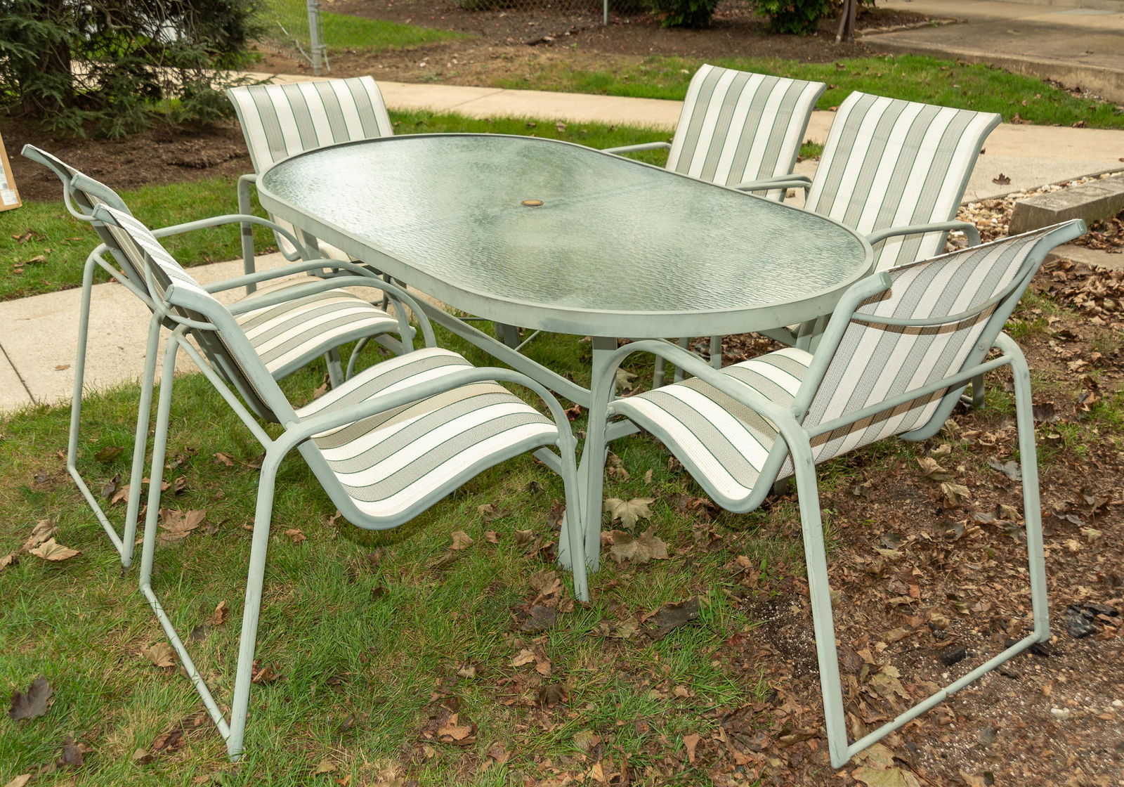 Glass Top Patio Table & Matching Chairs (1 of 5)