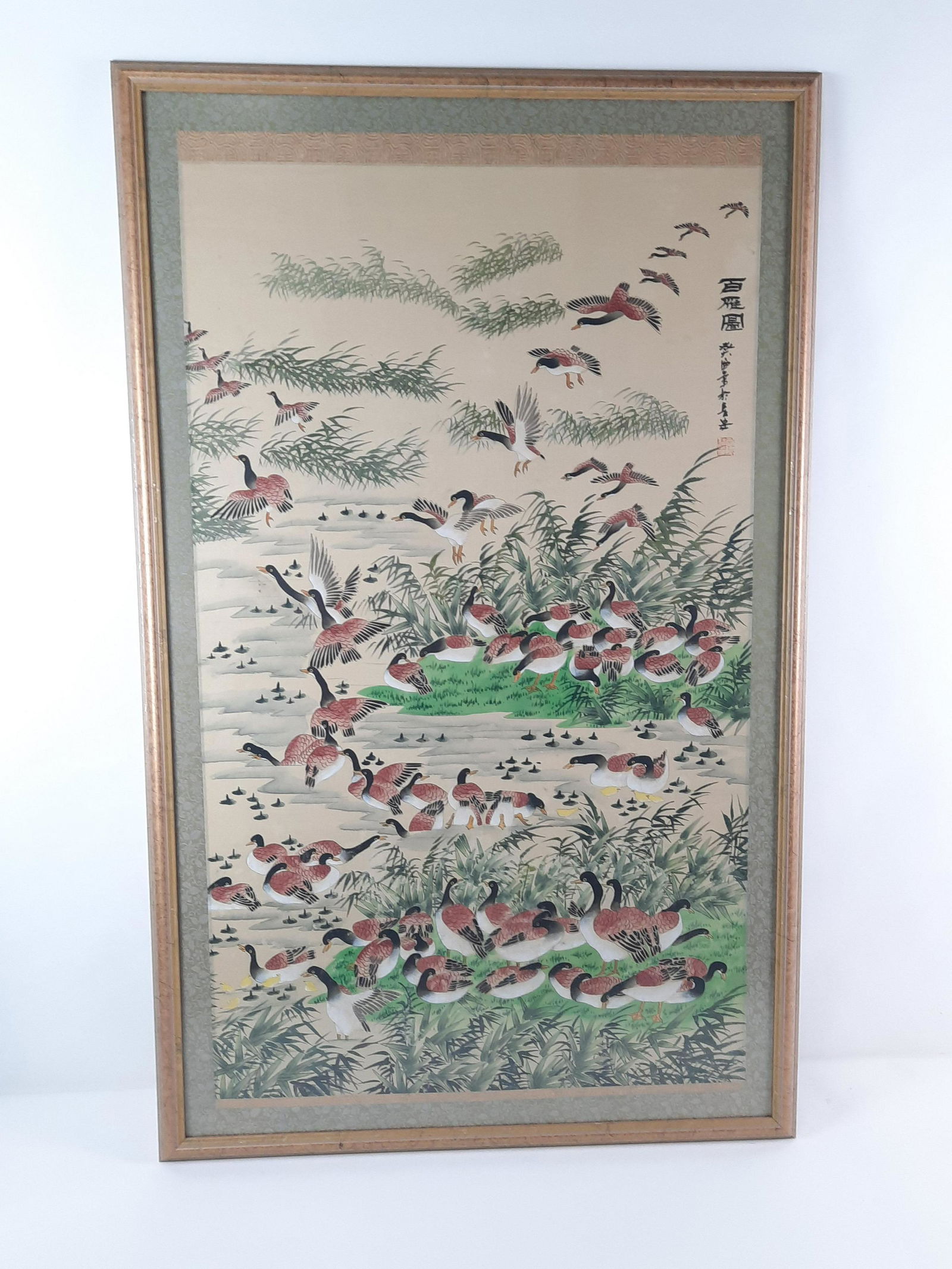 Asian Silk Screen Painting (1 of 2)