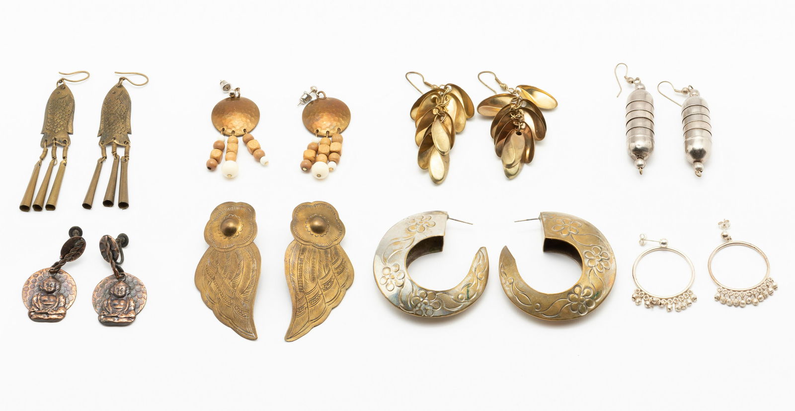 Grouping of Mixed Metal Earrings (1 of 18)