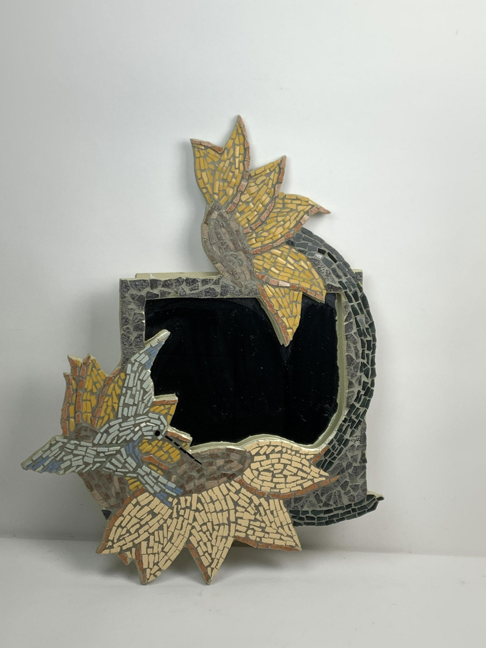 Mosaic Wall Mirror with Hummingbird (1 of 3)