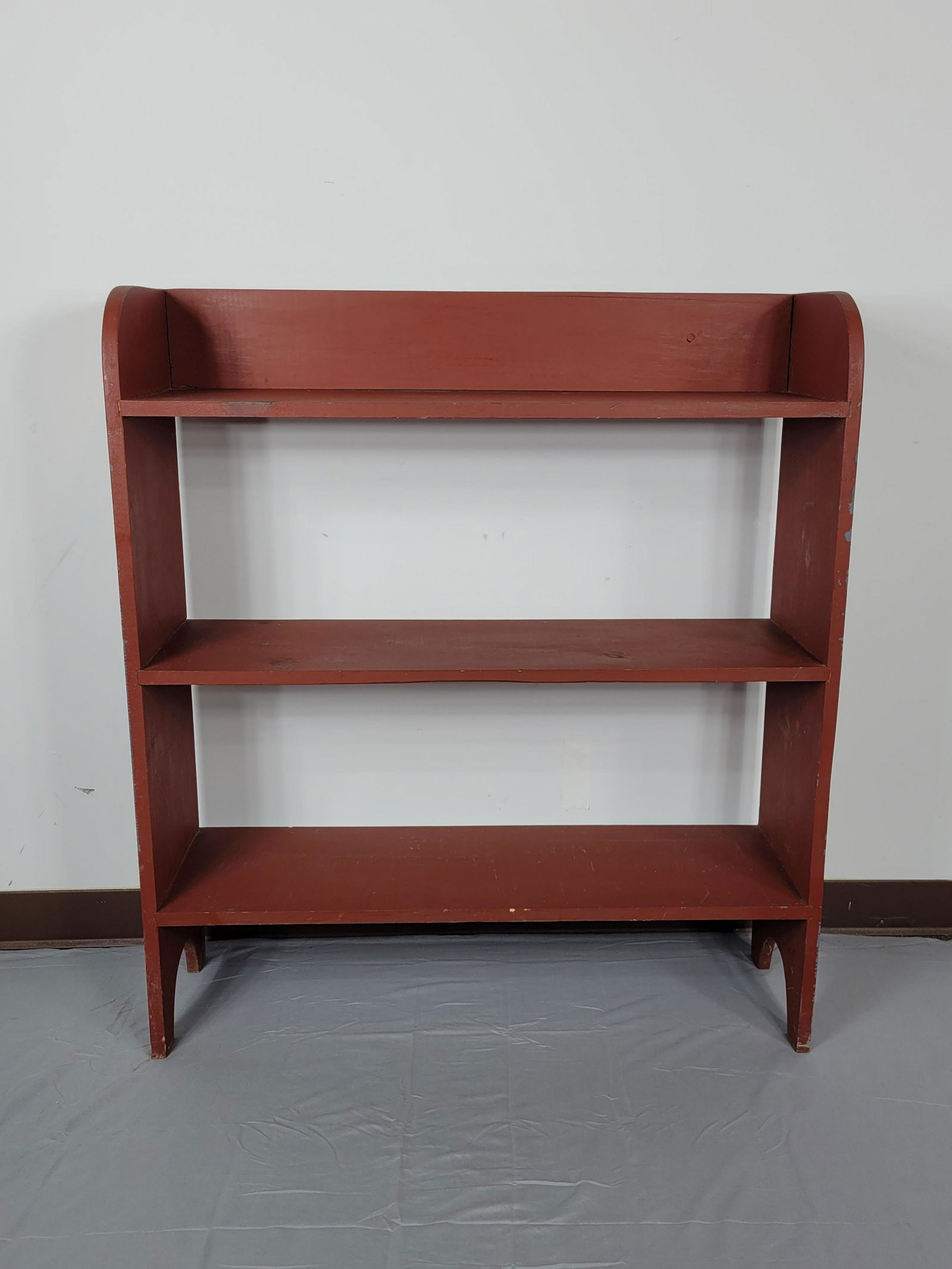 Red Painted Bucket Bench (1 of 4)