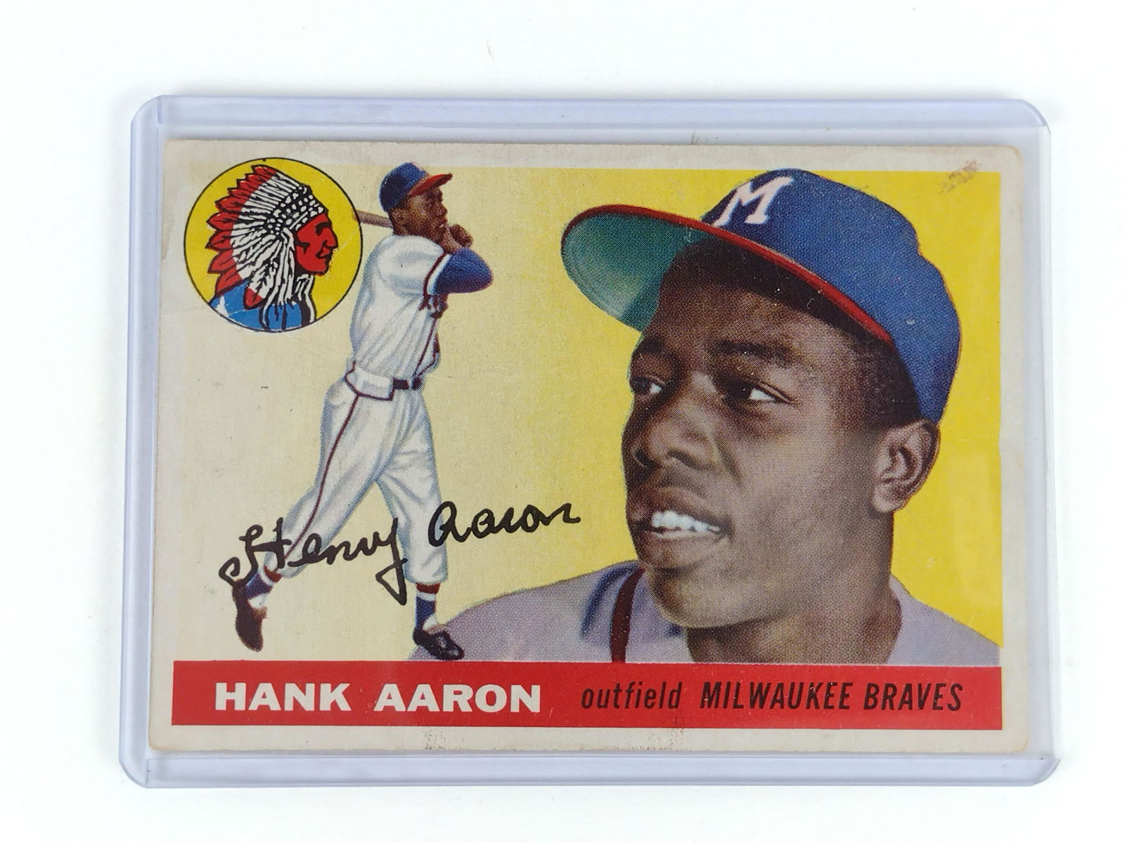 1955 Topps Hank Aaron Baseball Card (1 of 2)