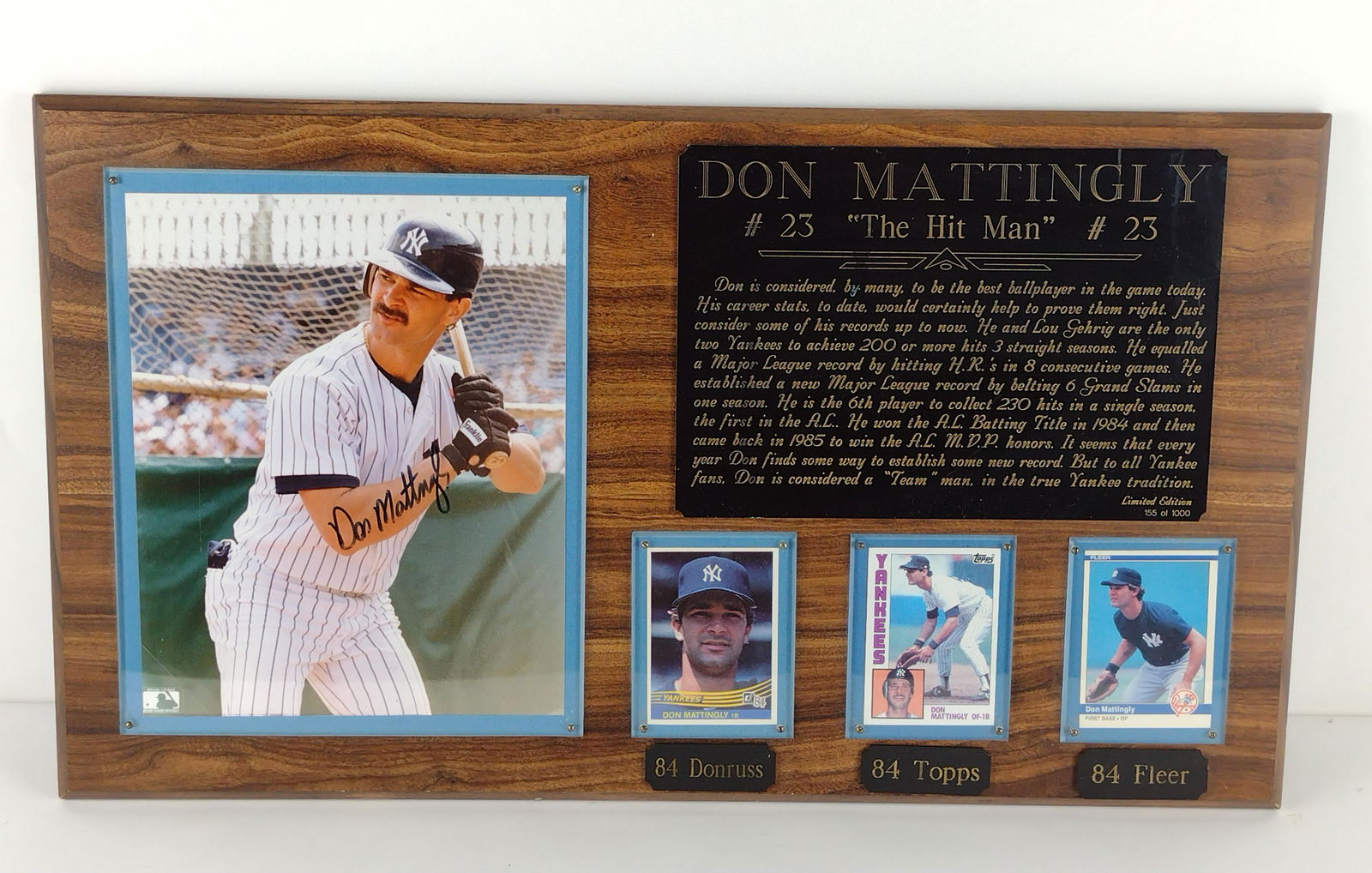 Don Mattingly Autographed Photo (1 of 6)