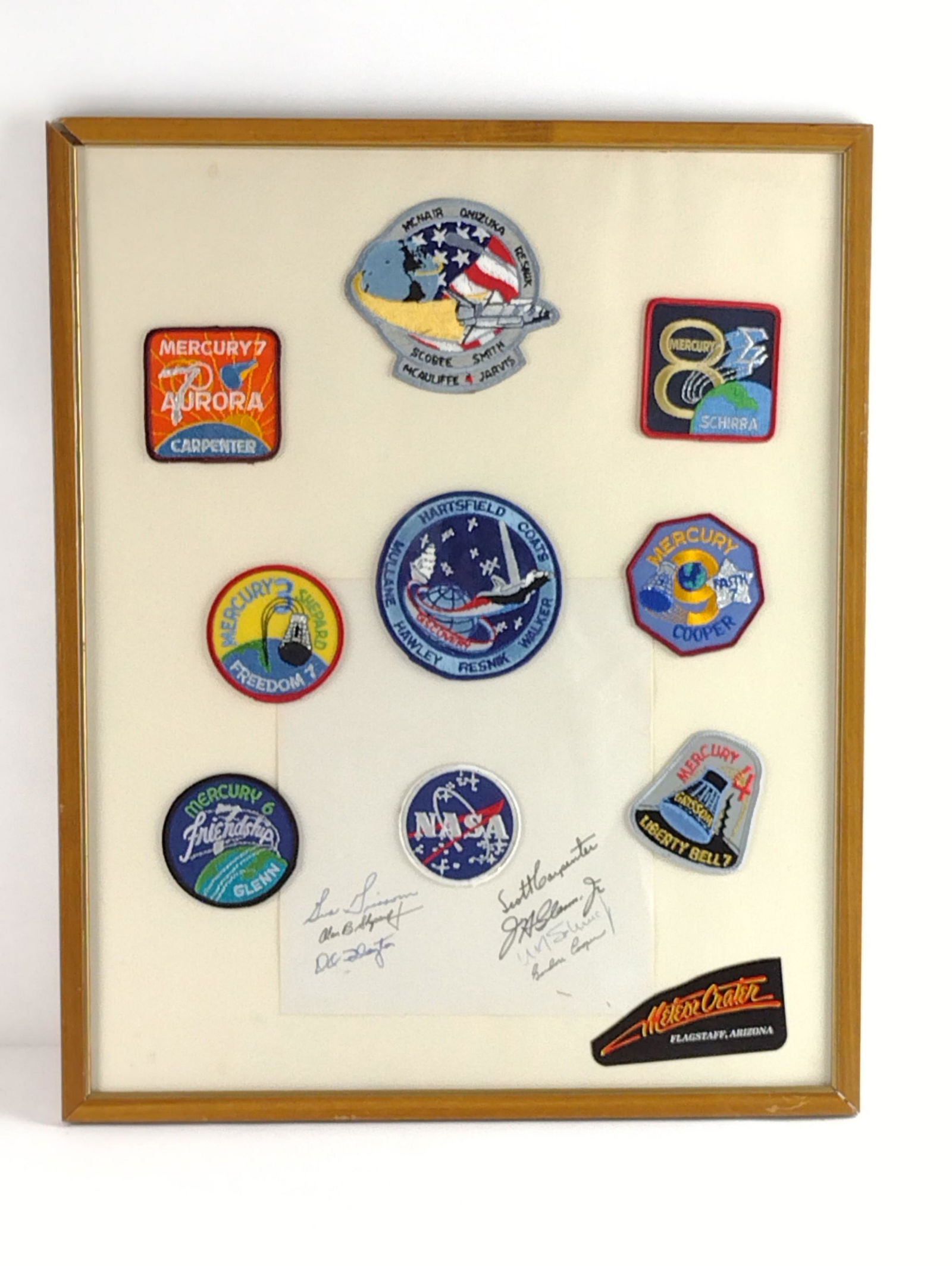 NASA Mercury Patches and Printed Signatures (1 of 3)