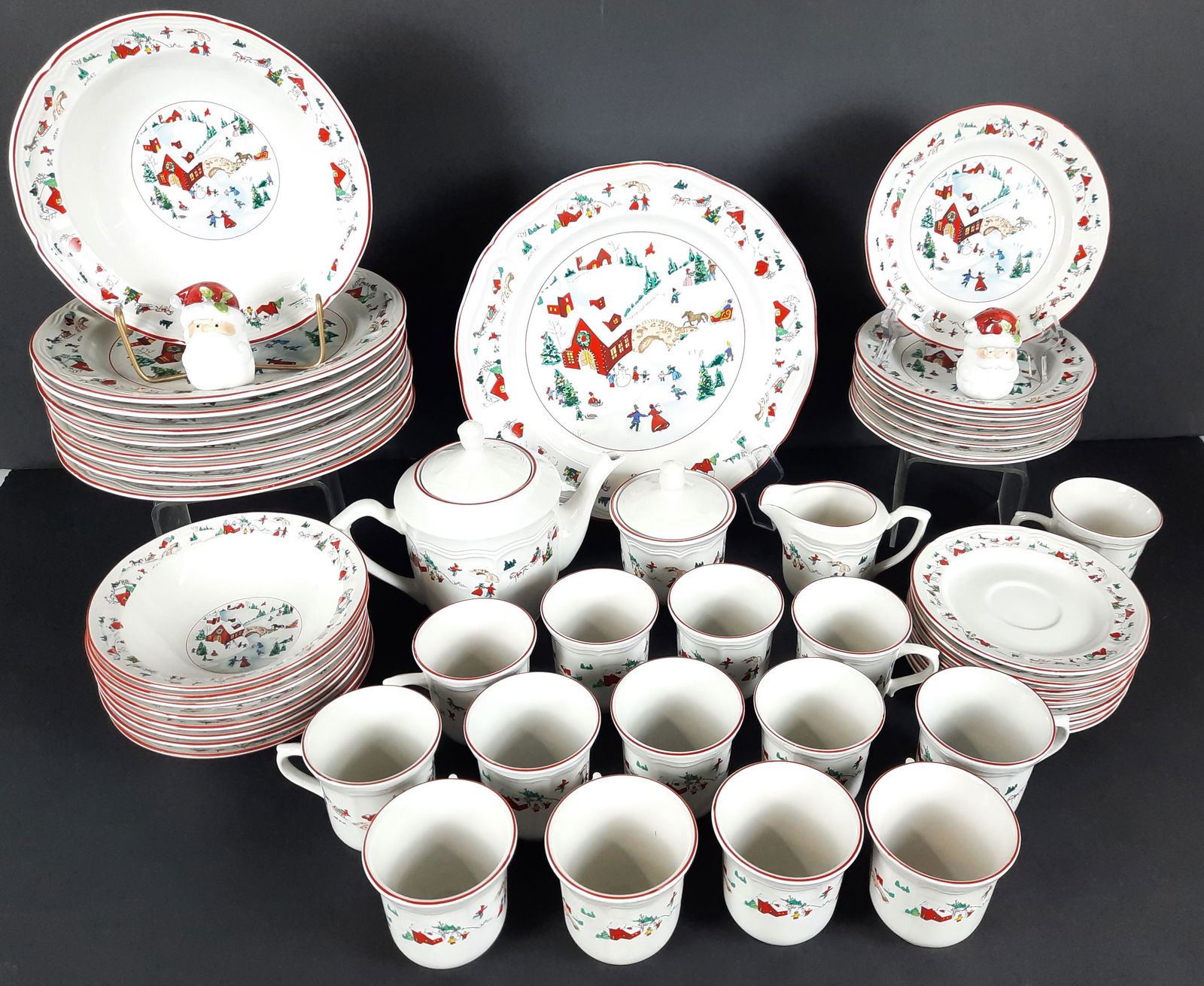 53 Pc "White Christmas" Farberware Dinnerware (1 of 5)