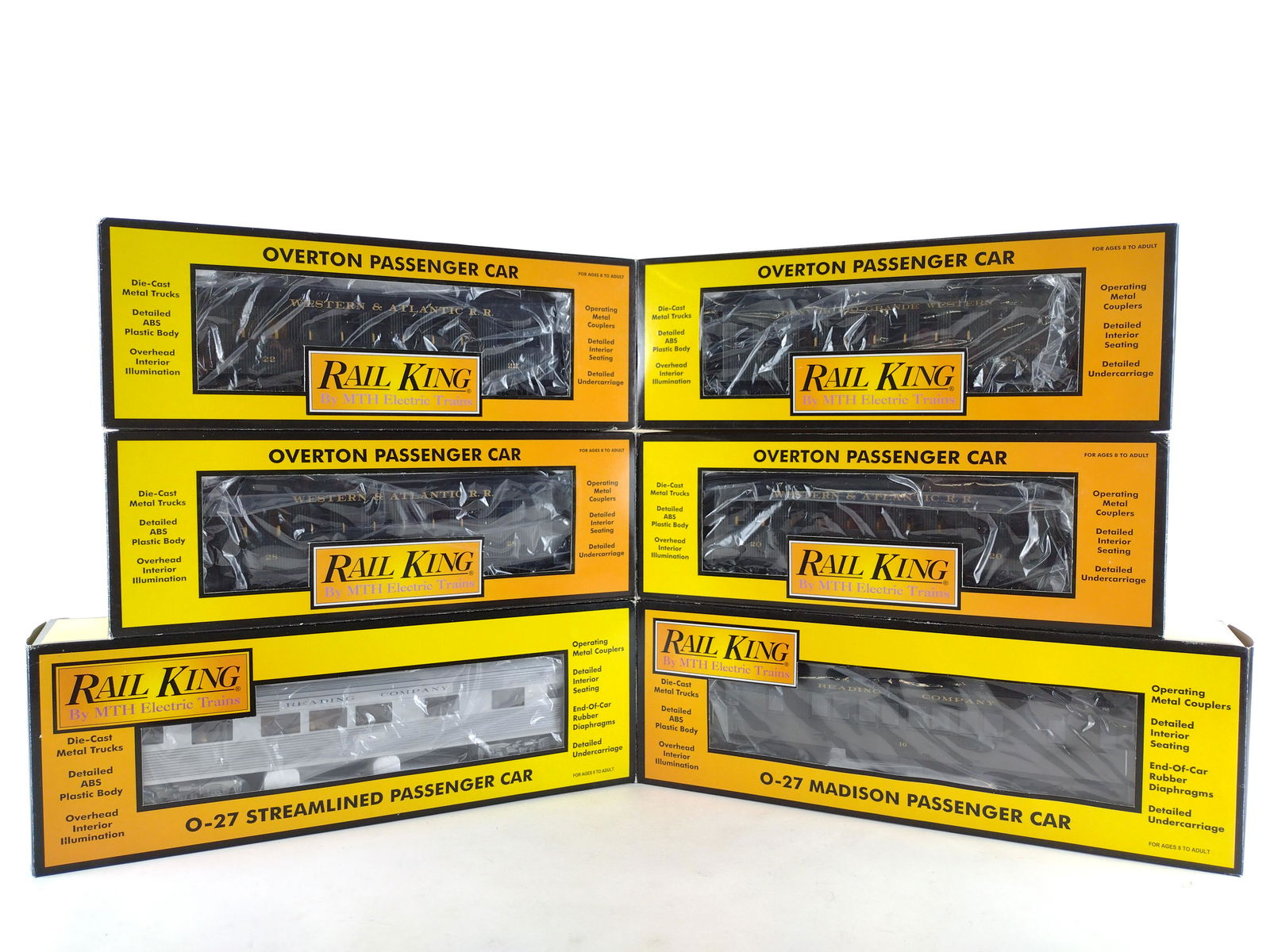 6 Pcs Rail King Passenger Trains (1 of 3)