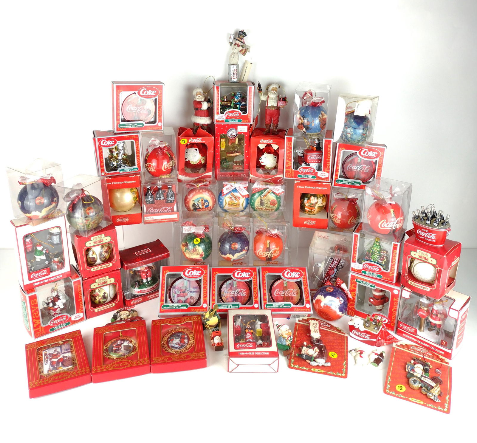 54 Pcs Coca-Cola Christmas Ornaments (1 of 14)