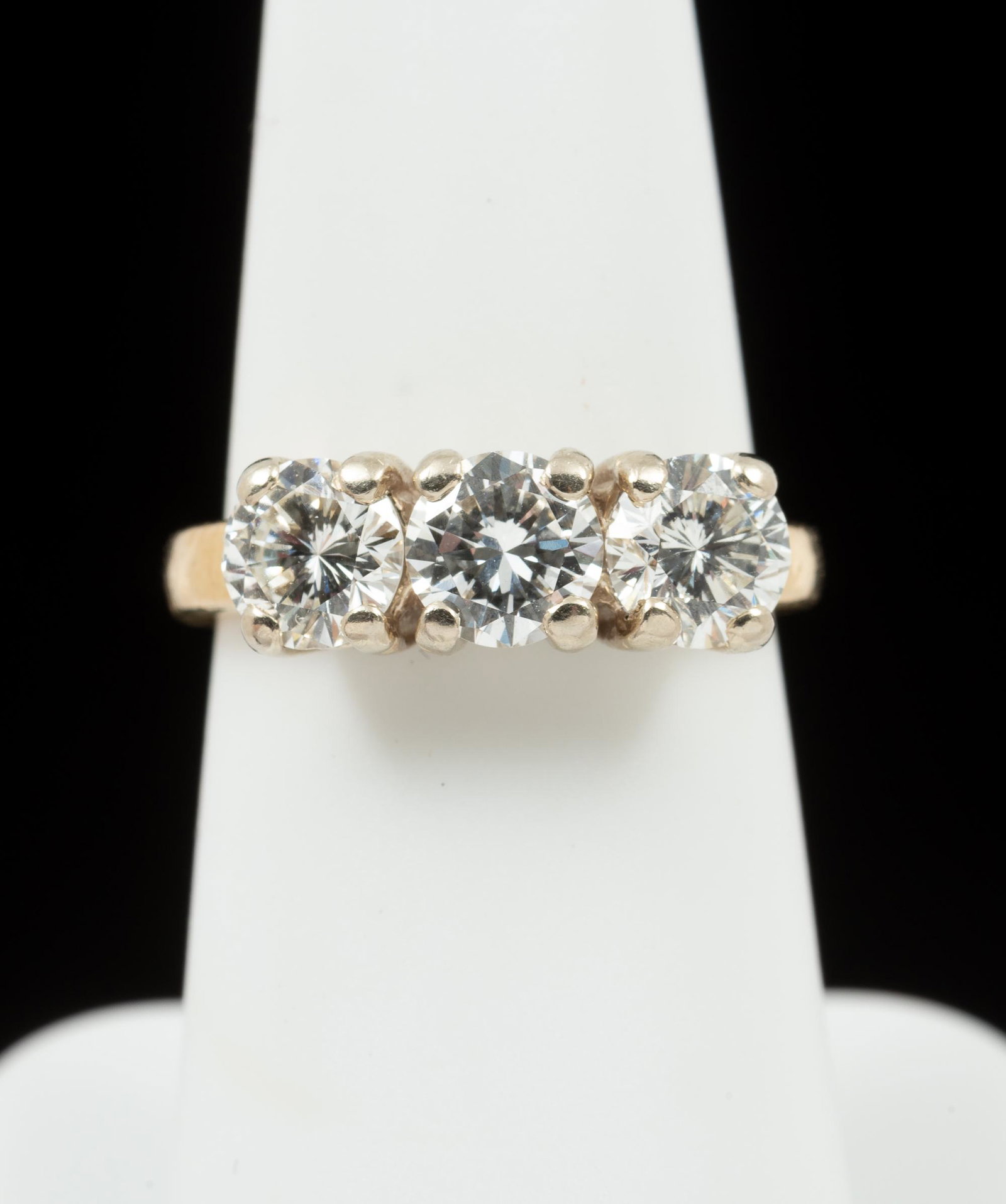 14K 2.46 CTW 3-Stone Diamond Ring (1 of 4)
