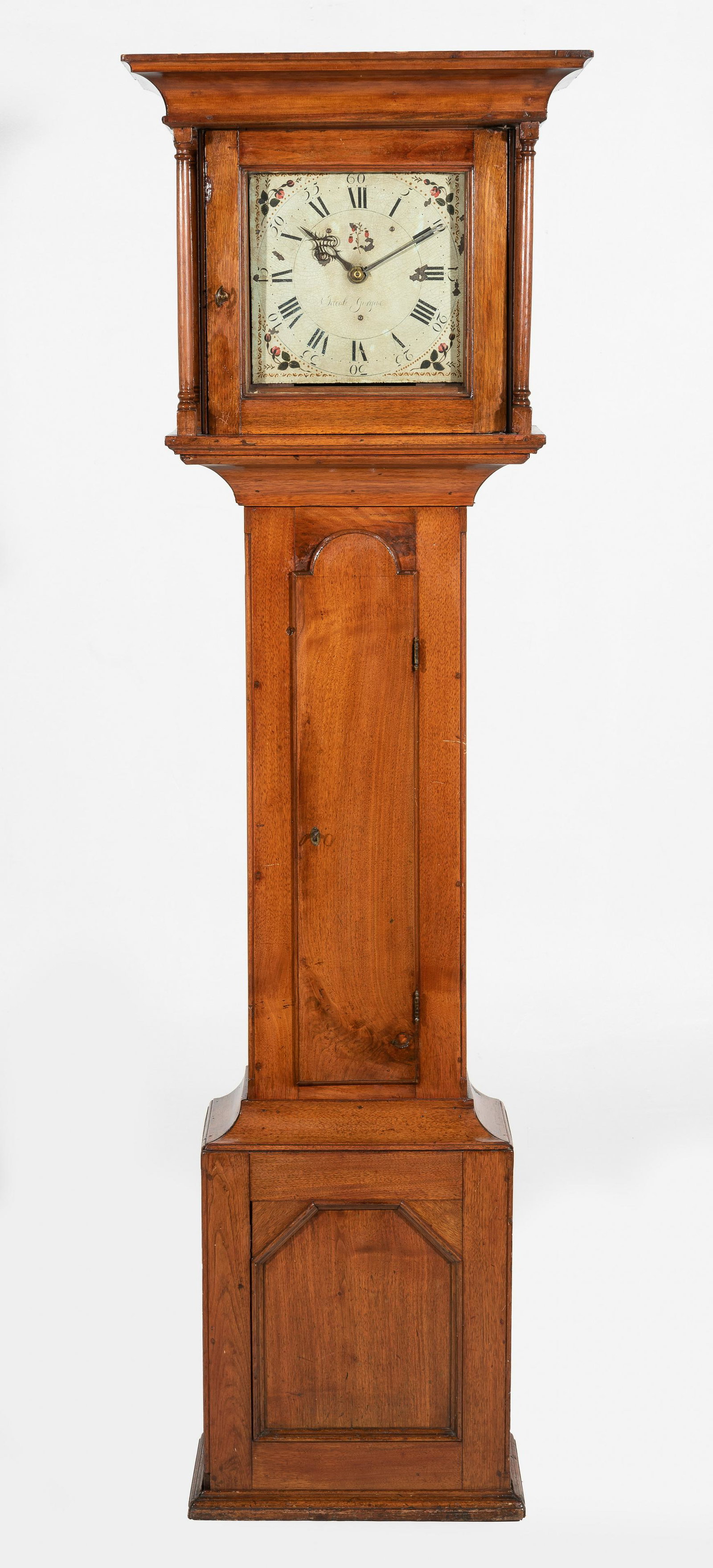 Jacob Gorgas 30 Hour Tall Case Flat Top Clock (1 of 6)