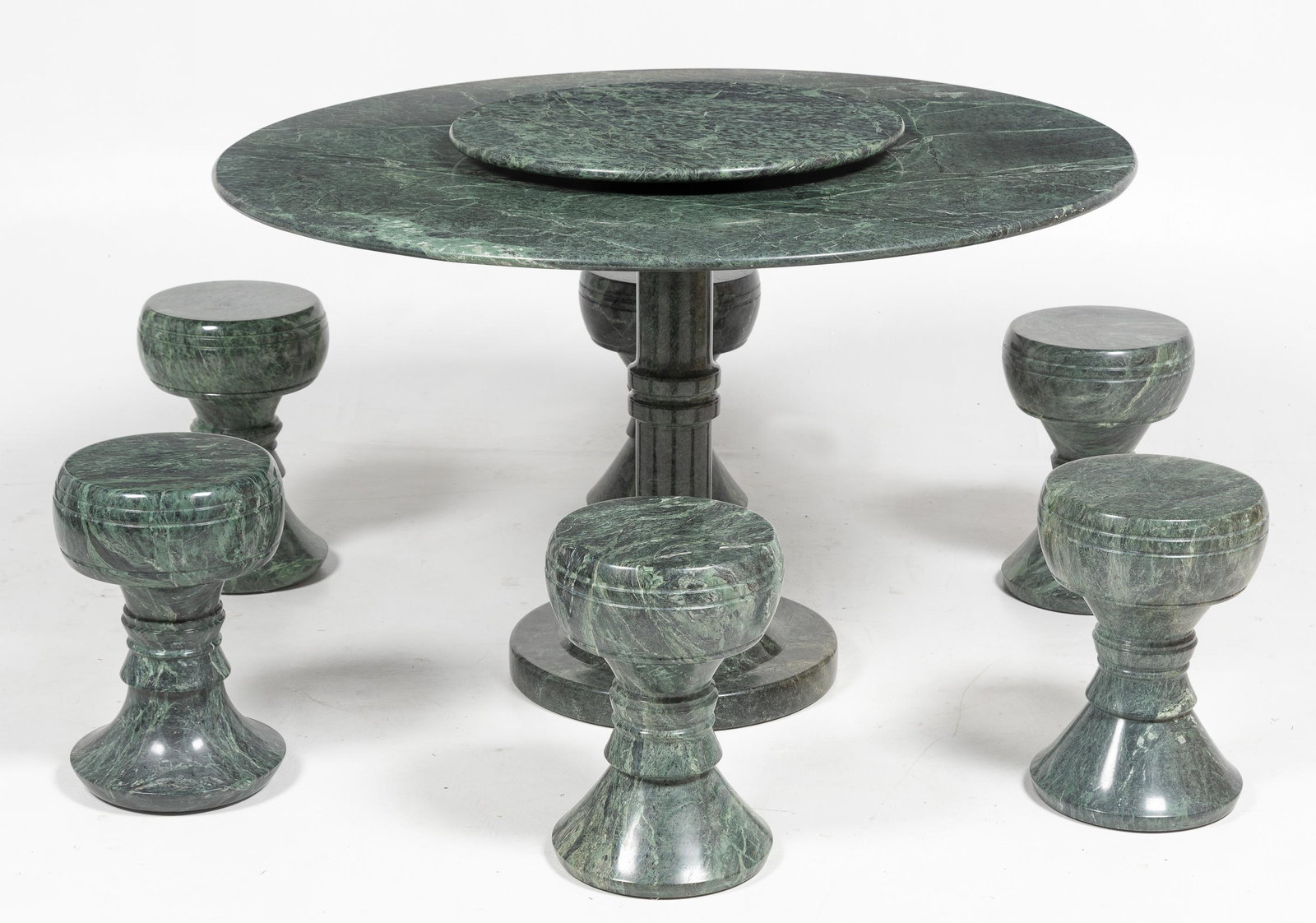 Green Marble Table with Stools (1 of 5)