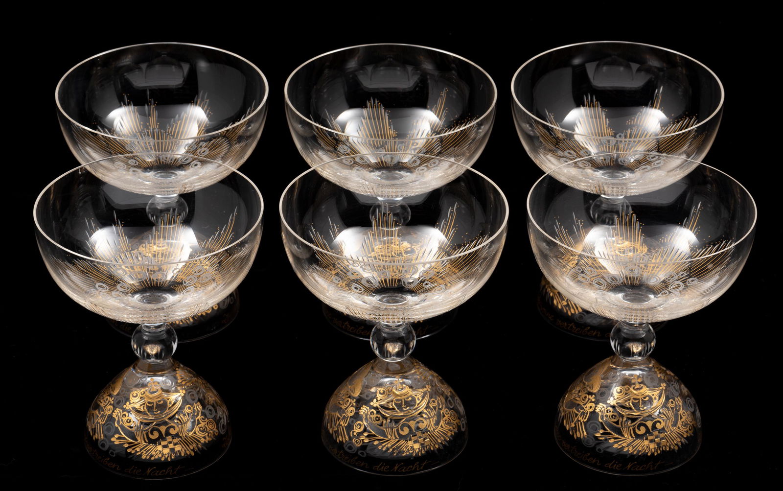Set of 6 Rosenthal Magic Flute Champagne Glasses (1 of 2)