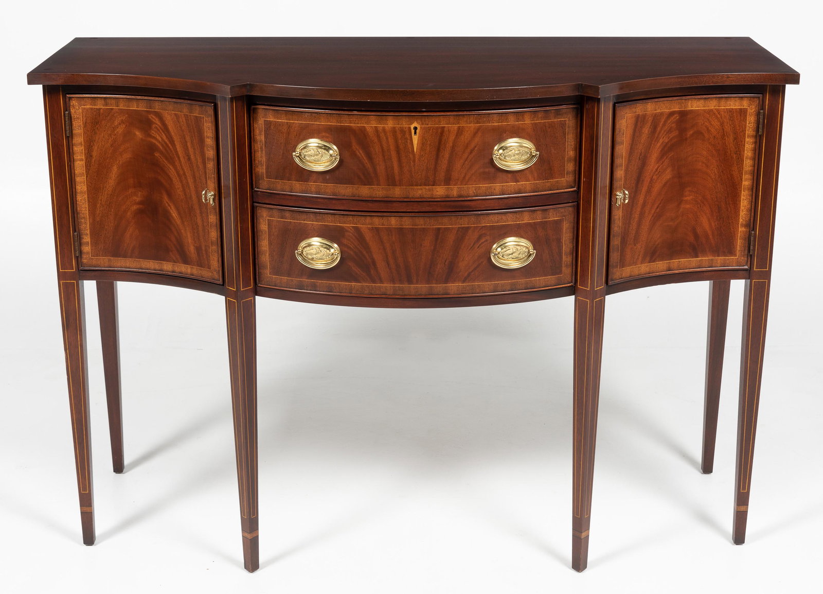 Henkel Harris Serpentine Mahogany Sideboard (1 of 10)
