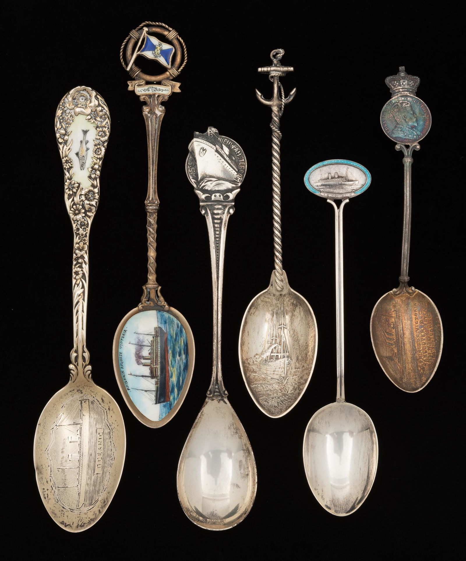 6 Souvenir Spoons Incl Sterling & 800 Silver (1 of 20)