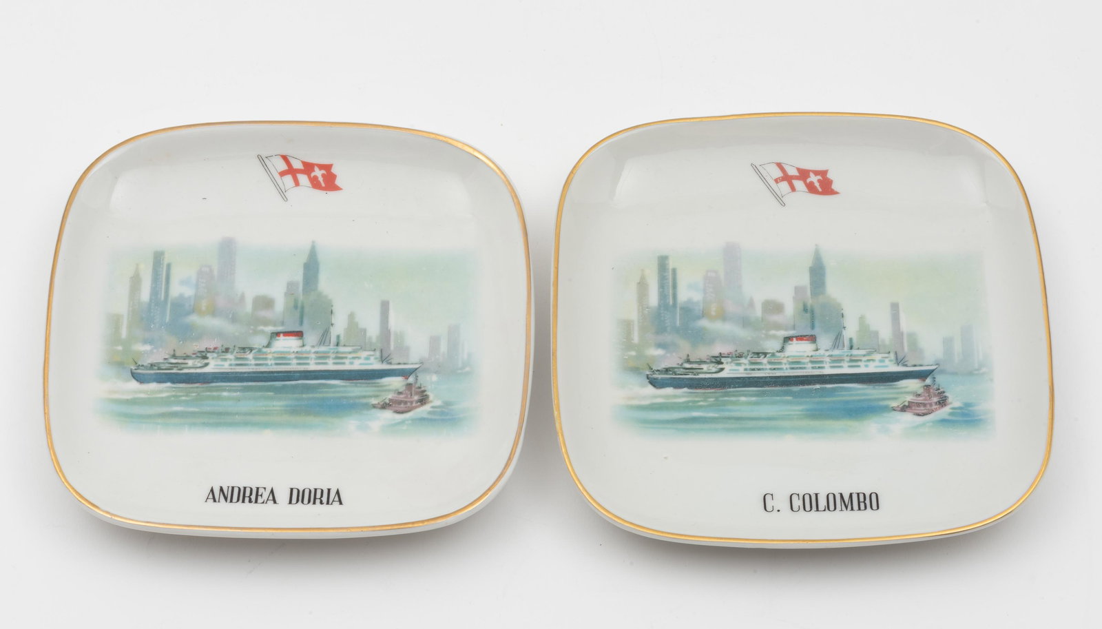 2 Italian Line Square Collectible Plates (1 of 5)