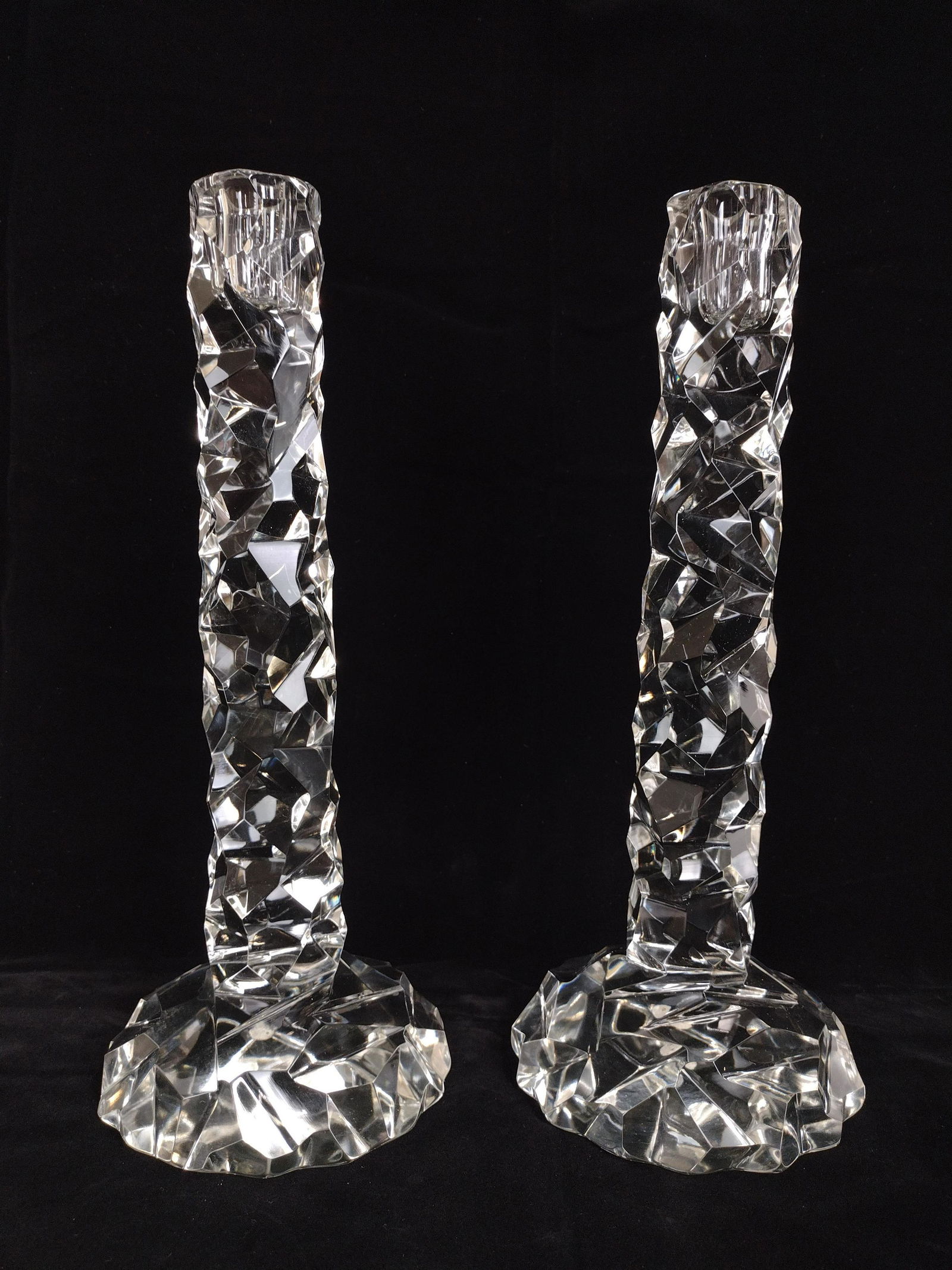 Pr Tiffany & Co. Crystal Candle Holders (1 of 2)