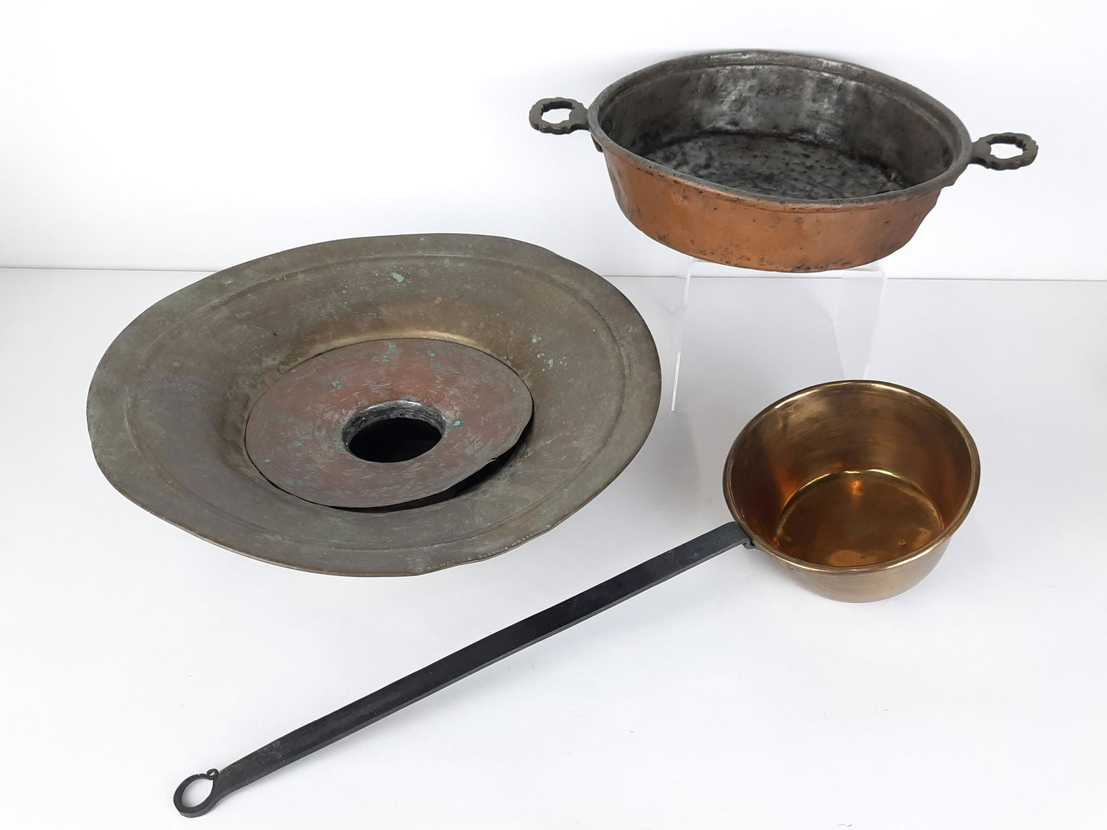 3 Brass and Copper Vessels incl Middle Eastern (1 of 5)