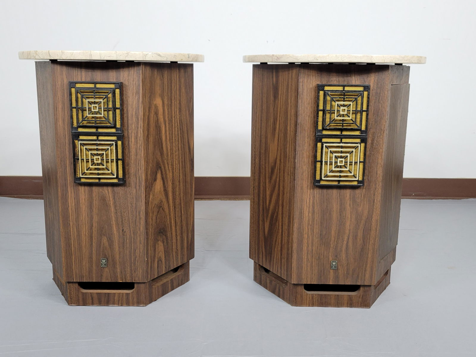 Pair Of Empire Model 6000 Marble Top Speakers (1 of 5)