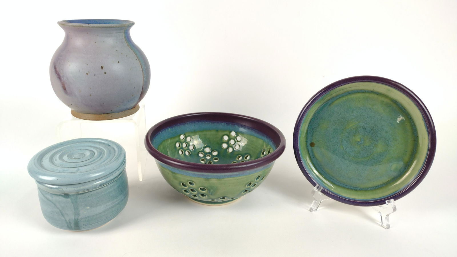 4 Signed Studio Ceramics incl Red Lion, PA (1 of 5)