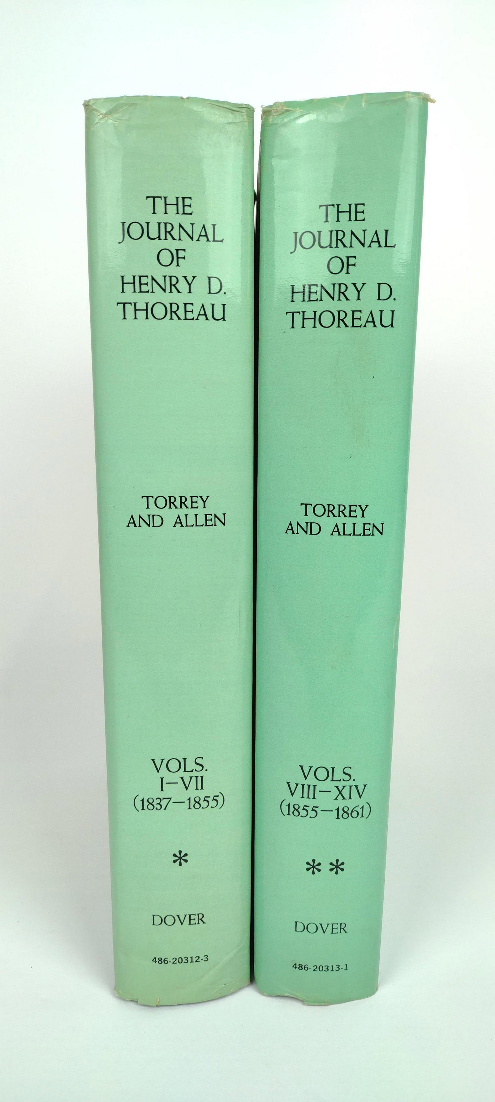 2 Vols. The Journal of Henry David Thoreau: Published 1962 by Dover Publications, inc. DM IMPORTANT: Before bidding, please read the terms and conditions. When you registered for the auction you agreed to these terms and will be required to com