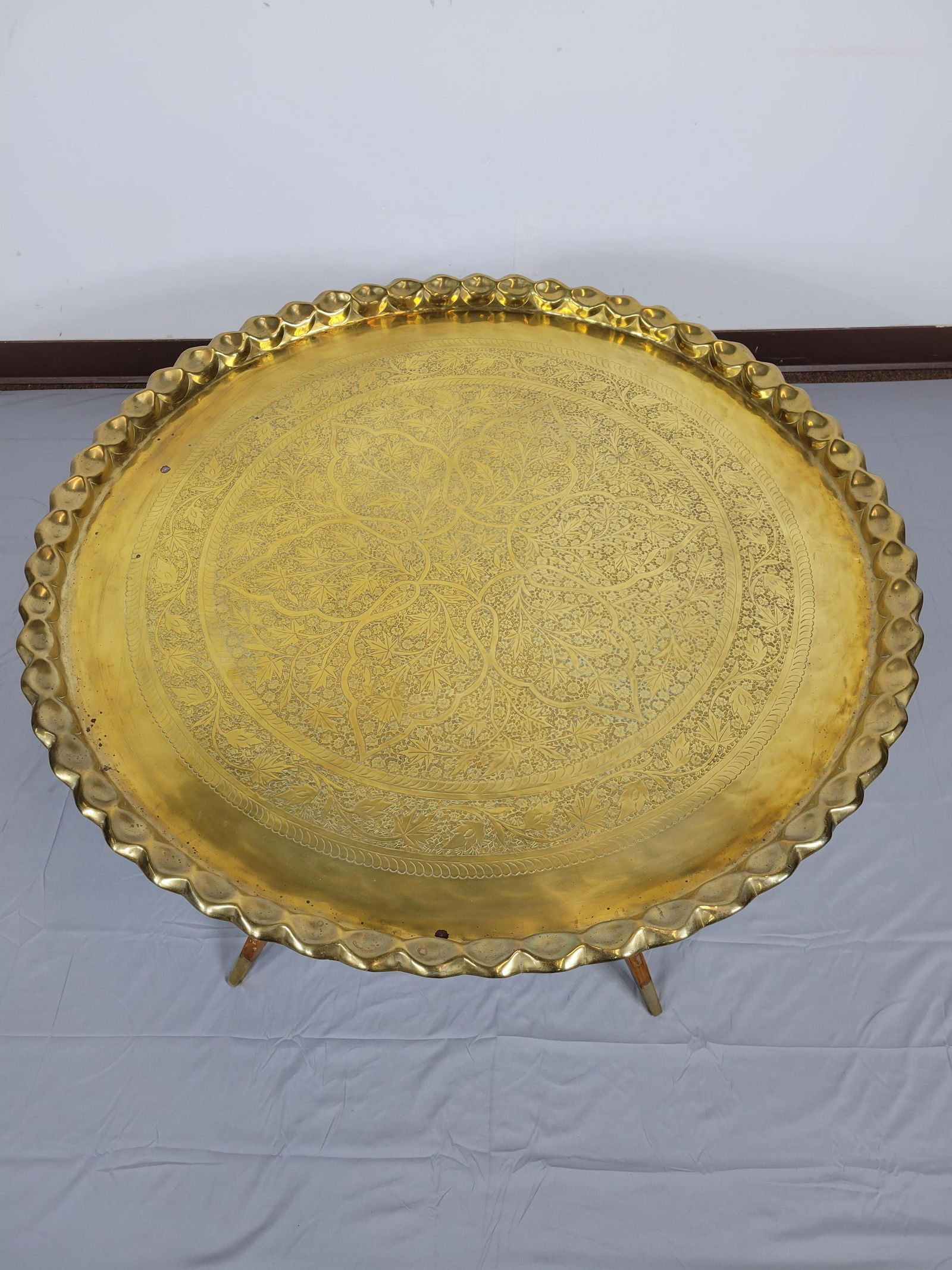 Large Brass Tray Table (1 of 4)