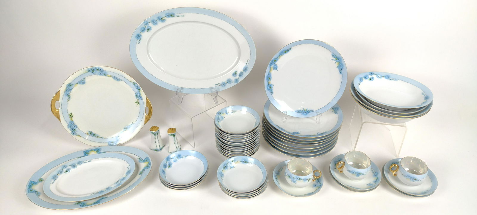 51 Pcs Hand Painted Dinnerware incl Moschendorf (1 of 6)