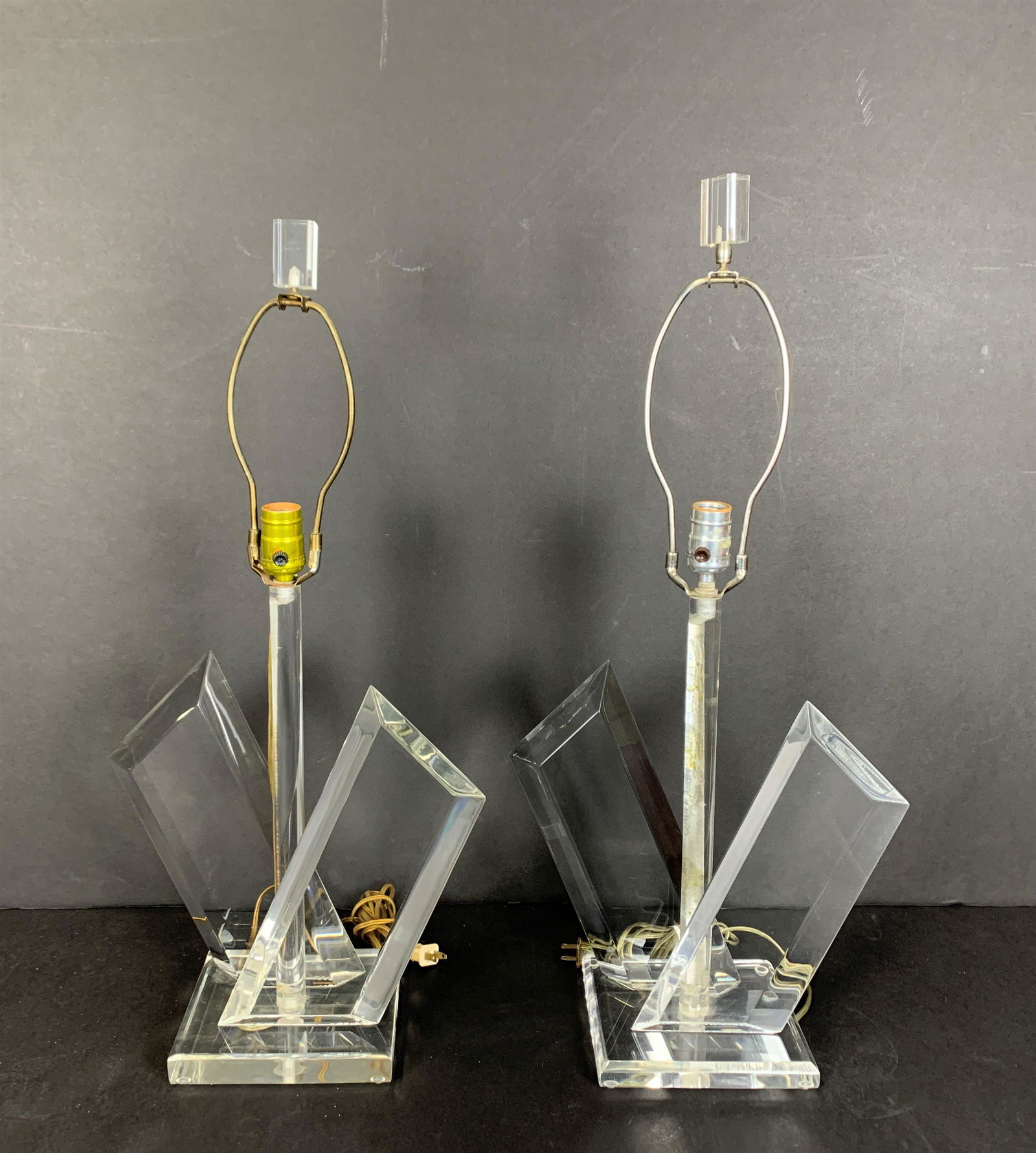 Pair of Van Teal Lucite Table Lamps (1 of 5)