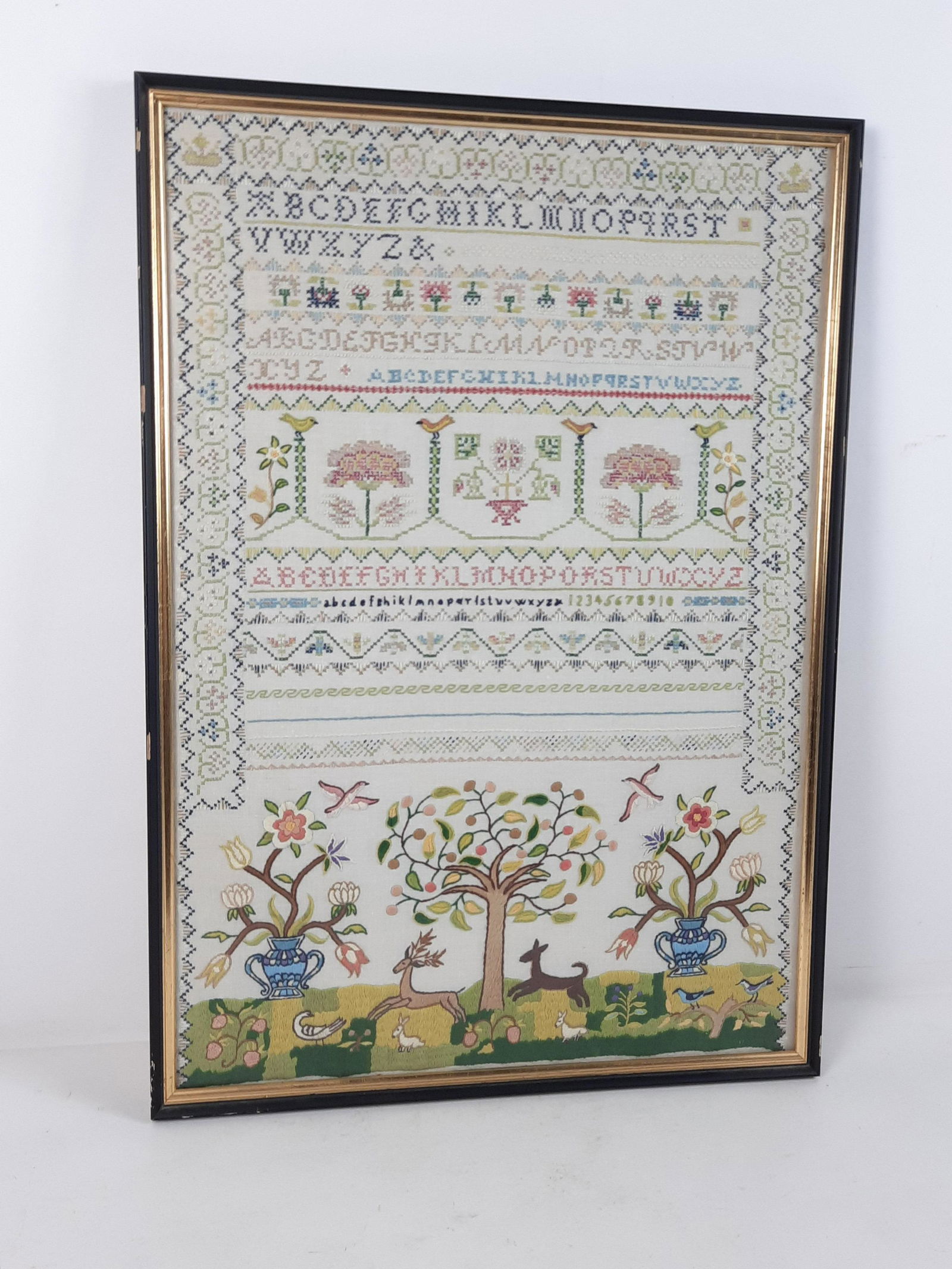 Needlepoint Sampler with Alphabet and Animals (1 of 5)
