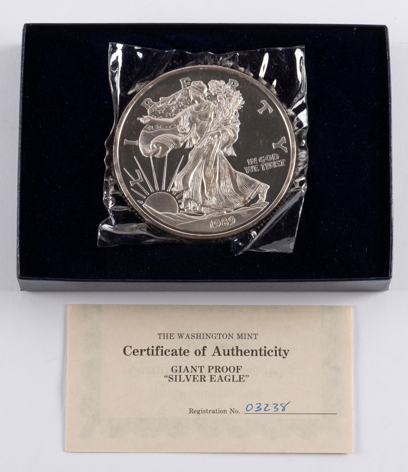 1989 Washington Mint Giant Proof Silver Eagles (1 of 3)