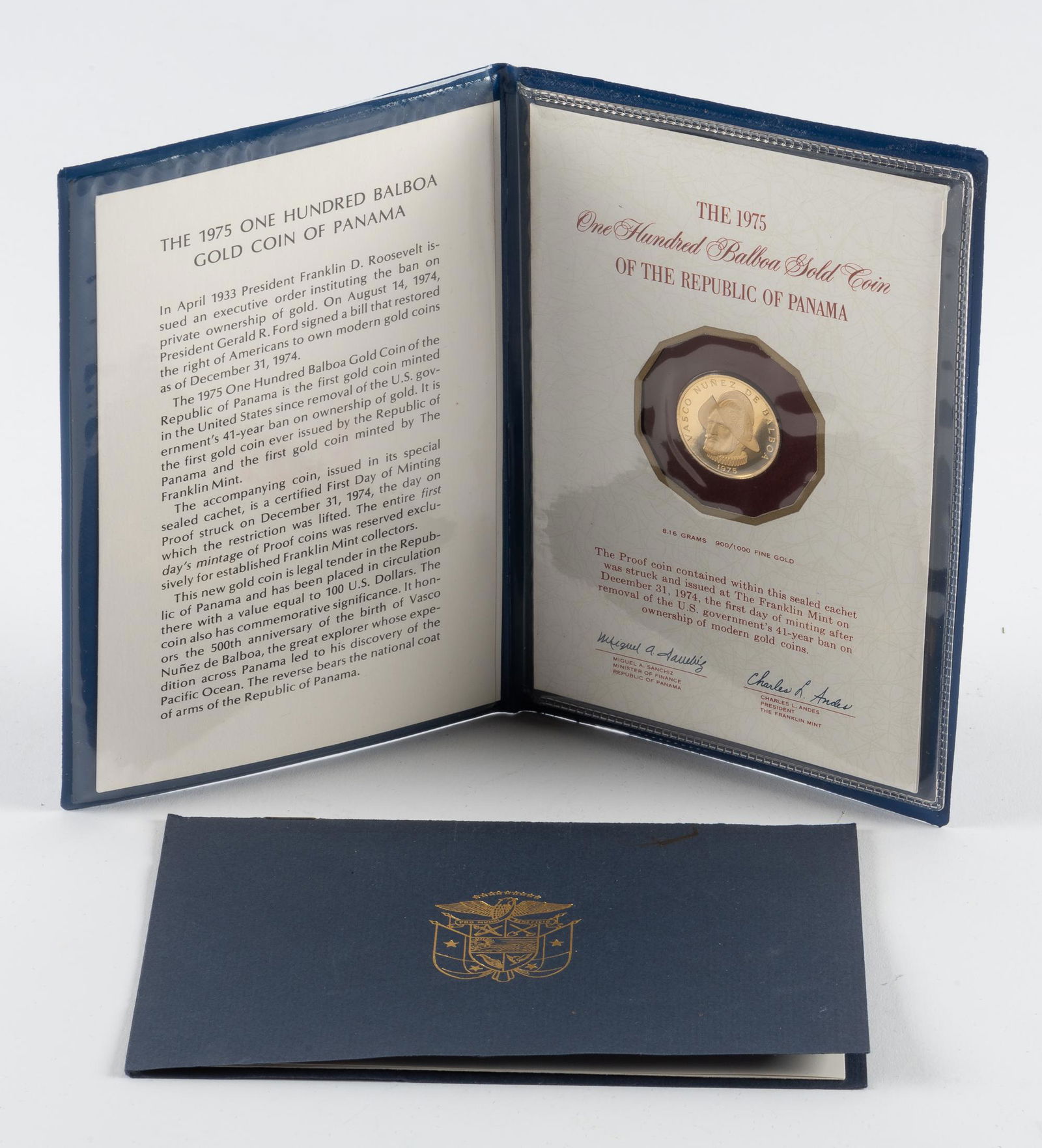 1975 $100 Balboa Proof Gold Coin (1 of 3)