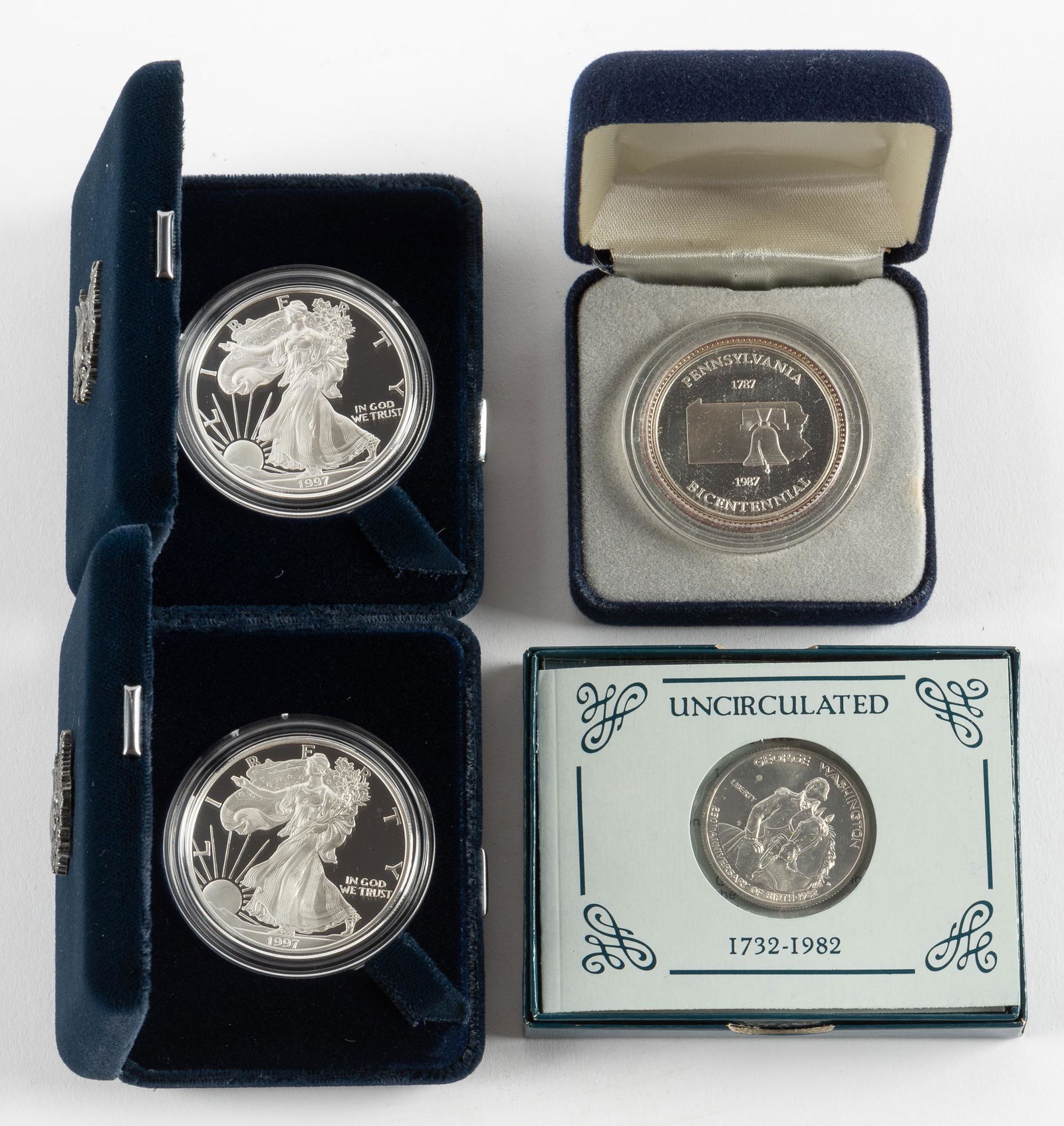 4 U.S. Items Incl 2 1997 Proof Silver Eagles (1 of 5)