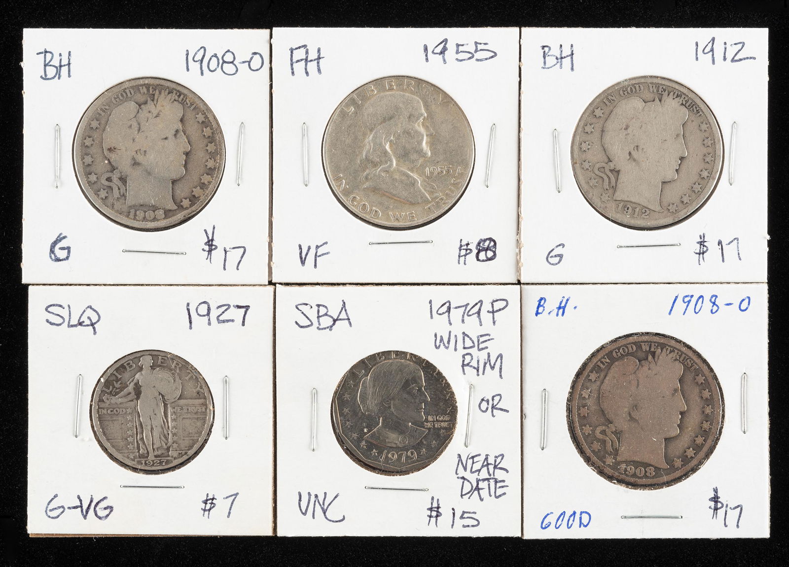 6 U.S. Coins Incl 1927 Quarter (1 of 2)