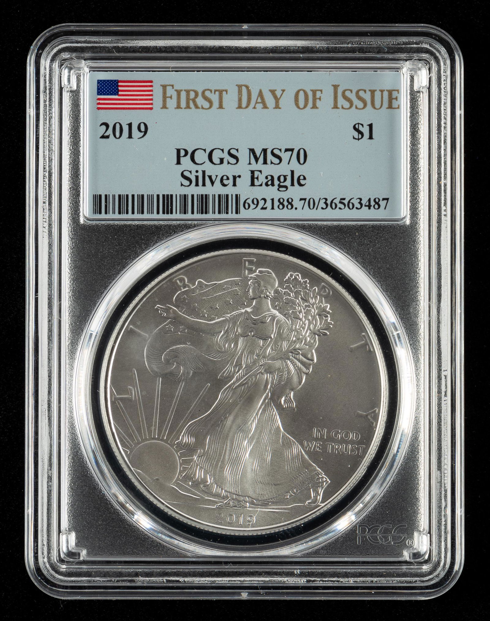 2019 Silver Eagle PCGS MS70 (1 of 2)
