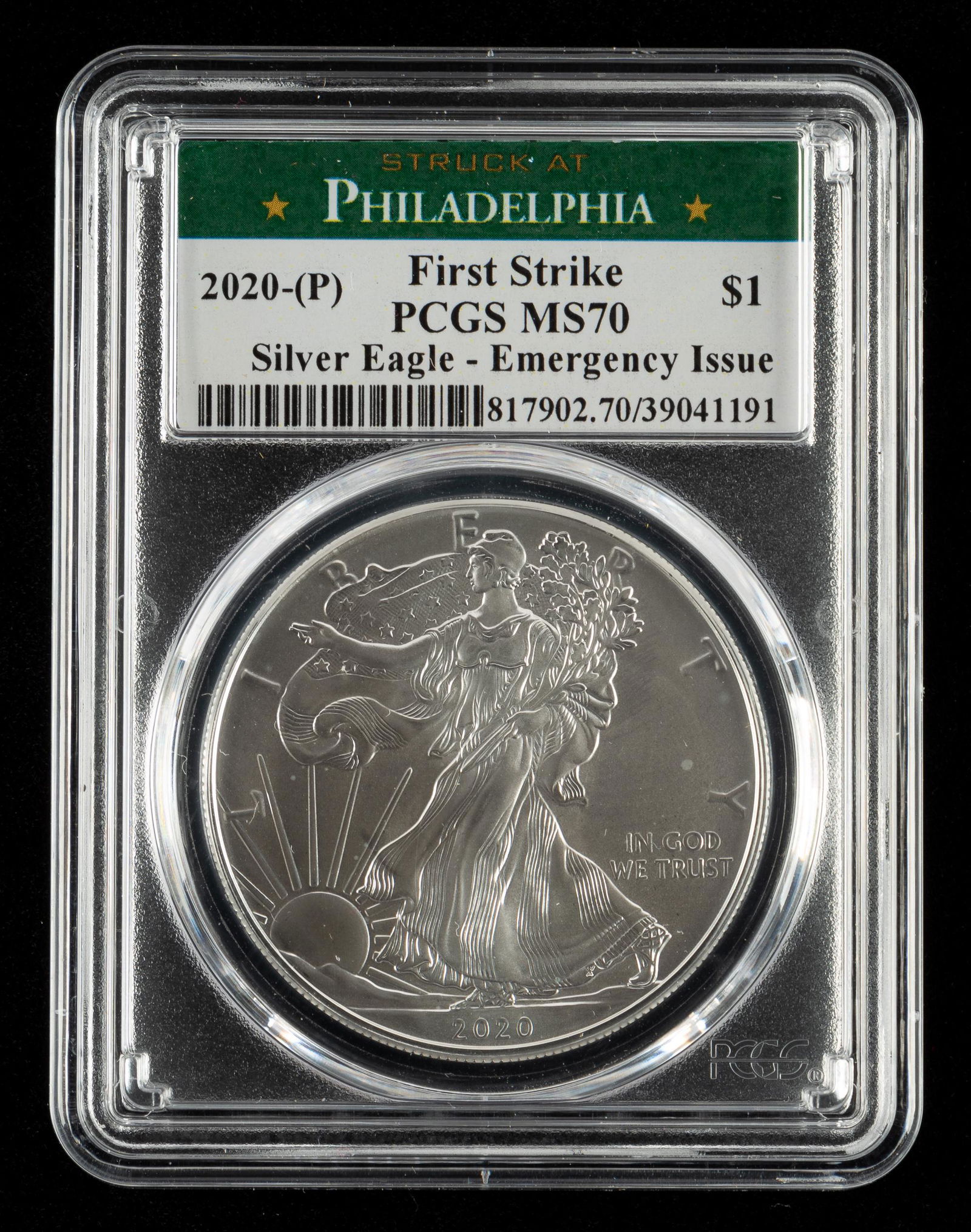2020-P Silver Eagle - Emergency Issue PCGS MS70 (1 of 2)