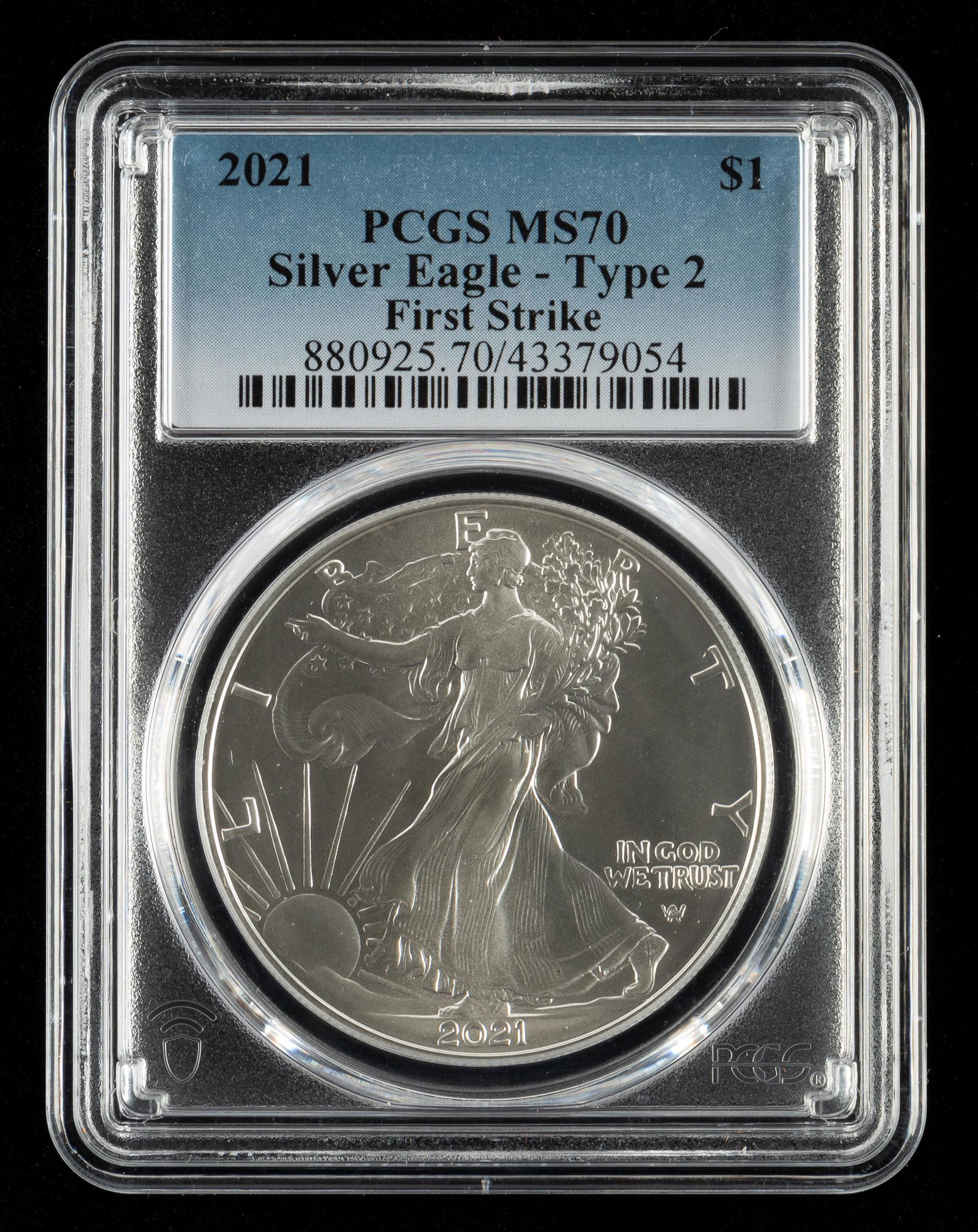 2021 Silver Eagle Type 2 PCGS MS70 (1 of 2)