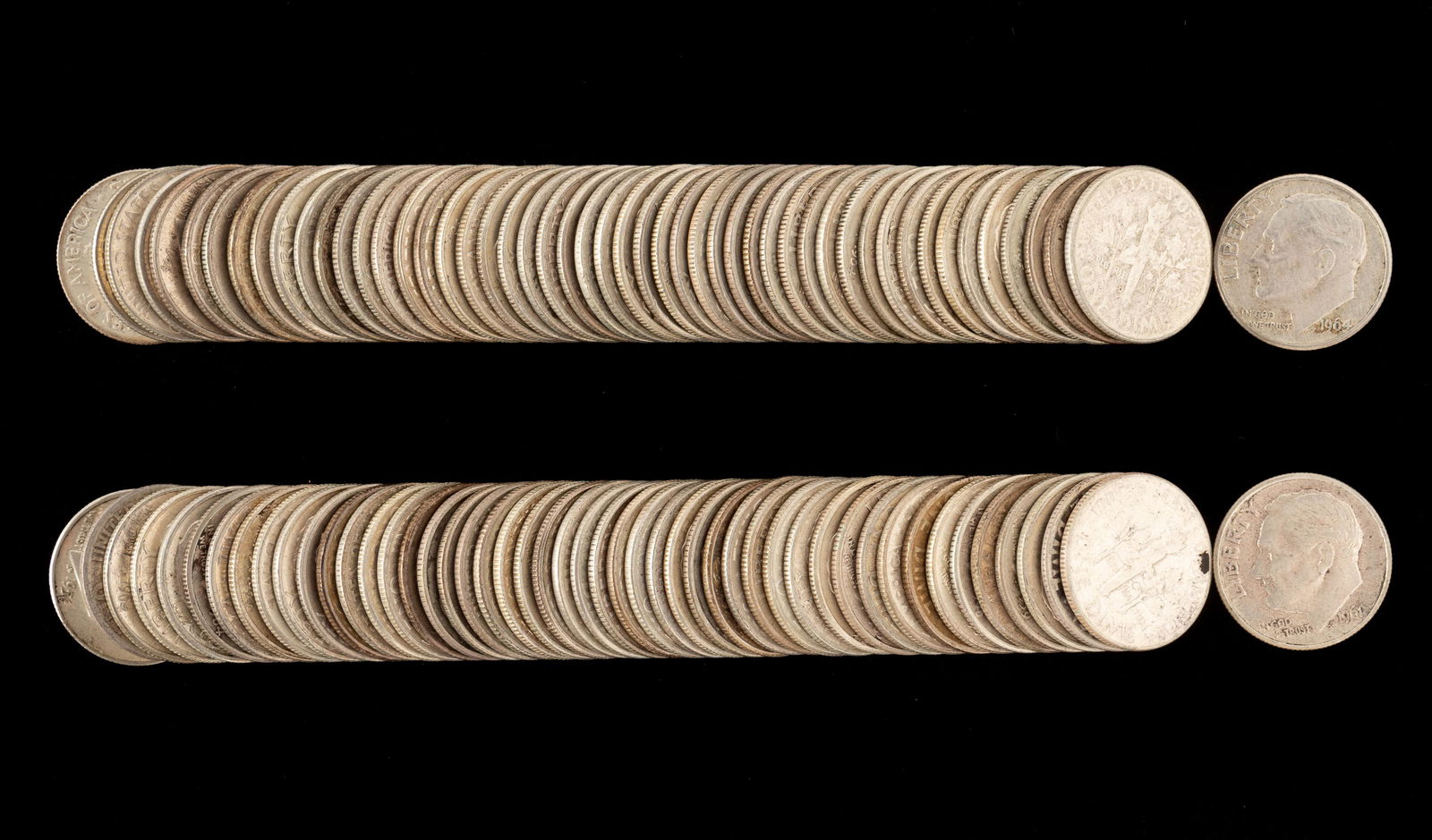 100 Roosevelt Dimes (1947 - 1964) (1 of 1)