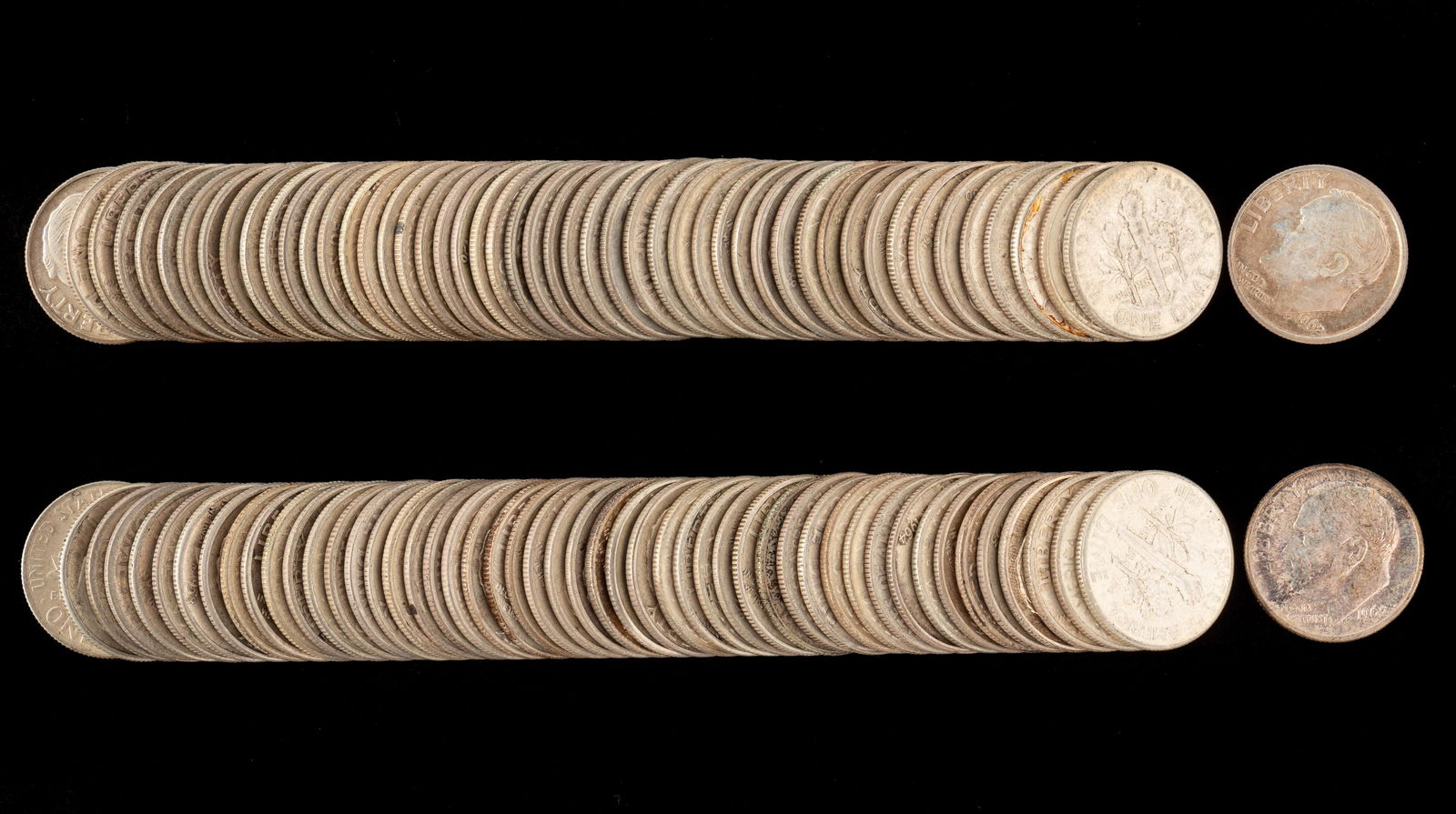 100 Roosevelt Dimes (1947 - 1964) (1 of 1)