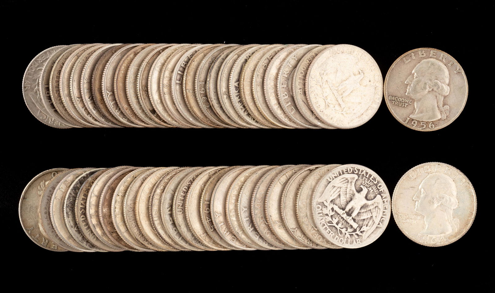 50 Washington Quarters (1930s - 1964) (1 of 1)