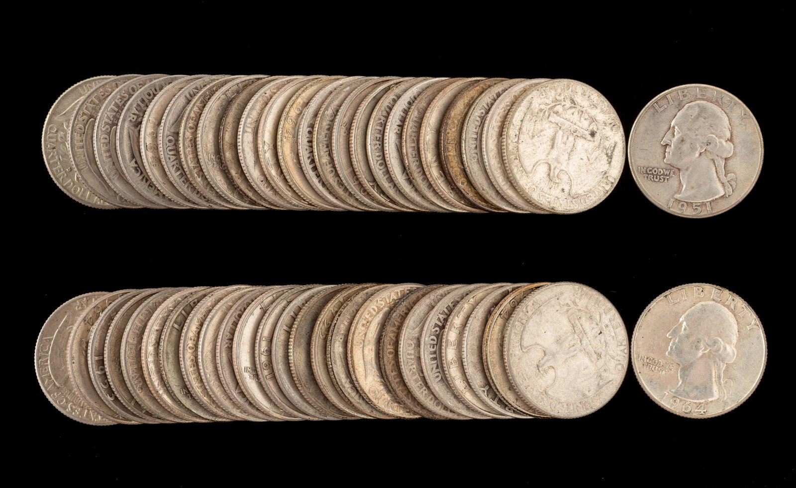 50 Washington Quarters (1930s - 1964) (1 of 1)